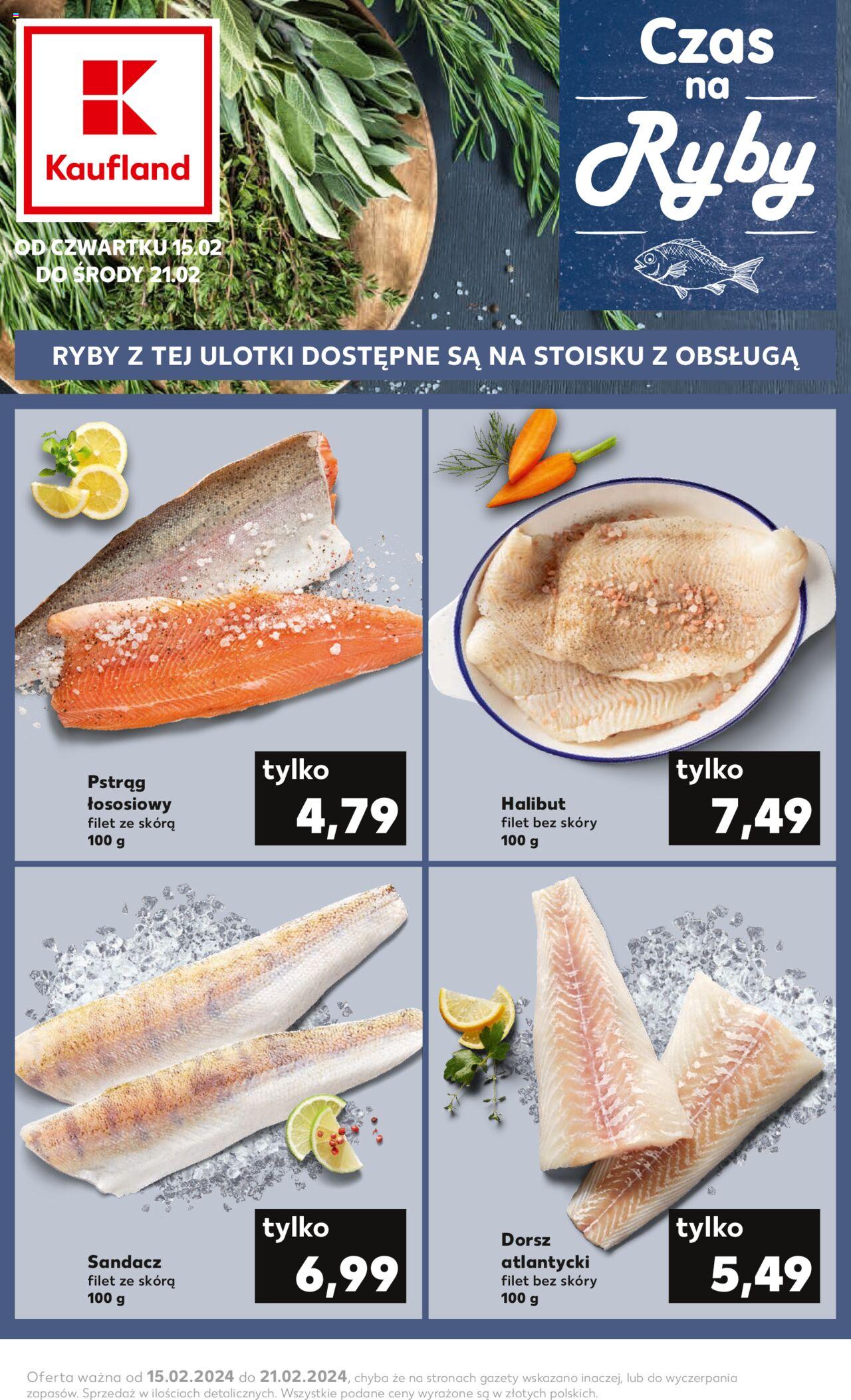 KAUFLAND gazetka Ryby ważna od 15.02.2024 do 21.02.2024 strona 1