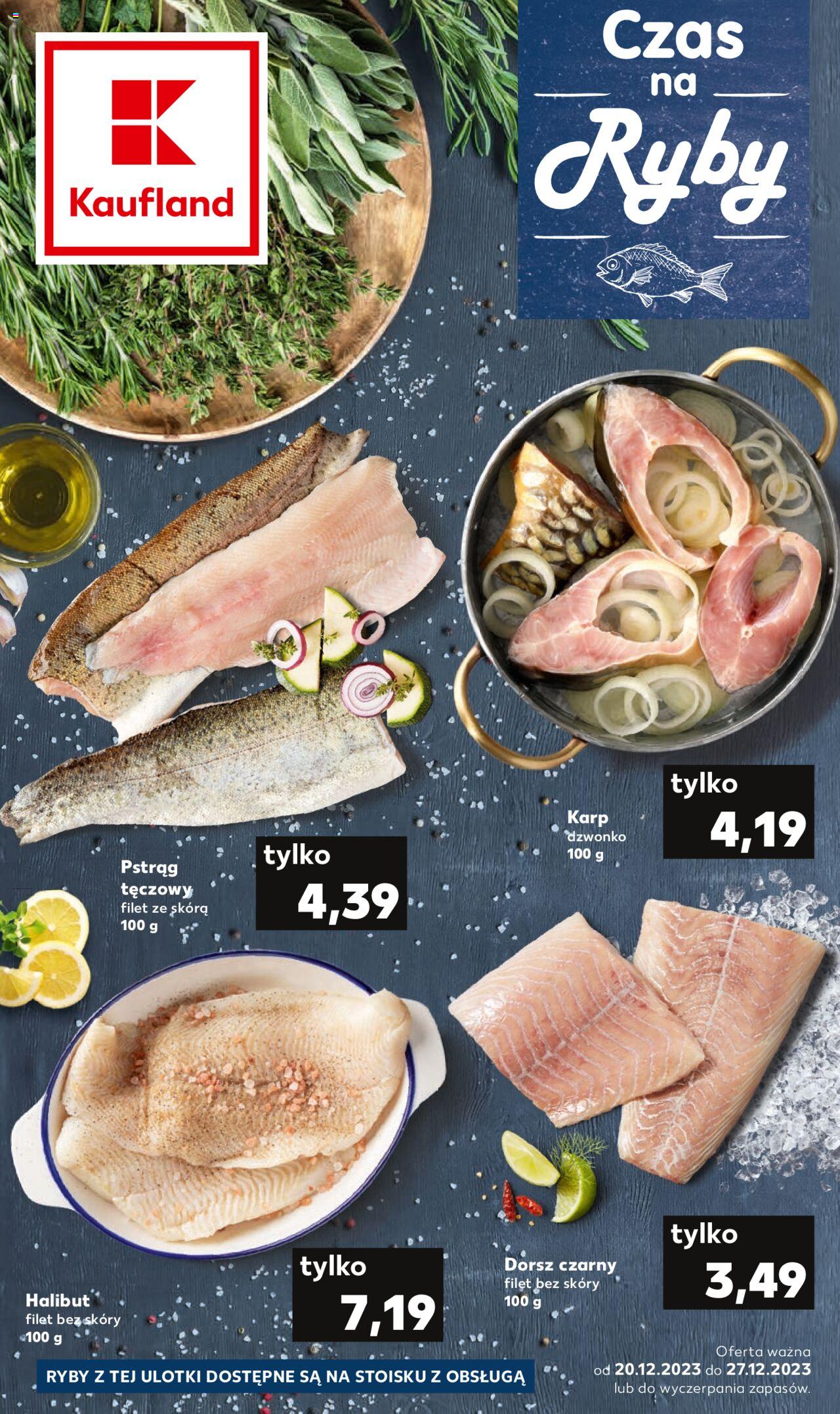 KAUFLAND gazetka Ryby ważna od 20.12.2023 do 27.12.2023 strona 1