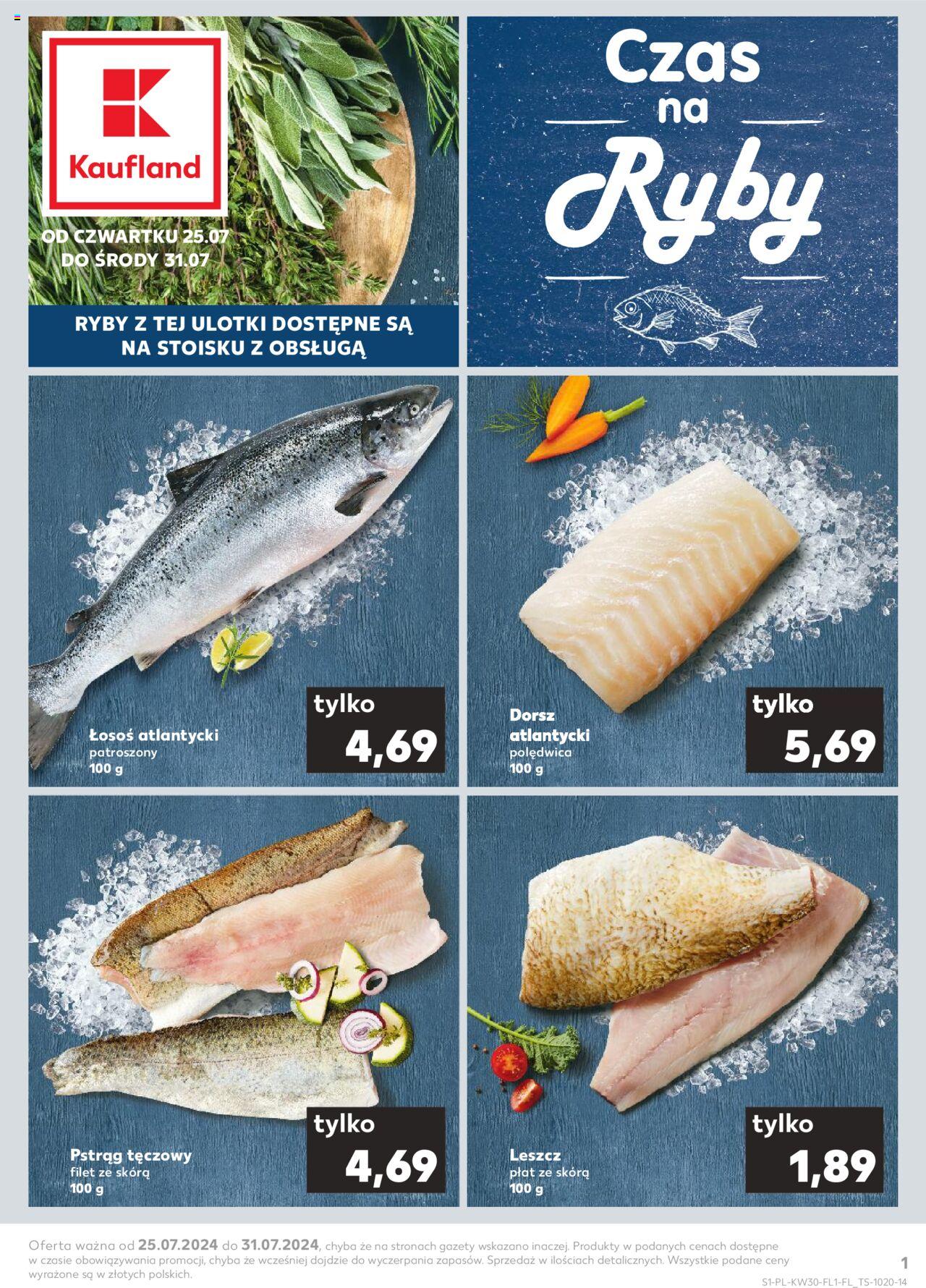 KAUFLAND gazetka Ryby ważna od  25.07.2024 do 31.07.2024 strona 1