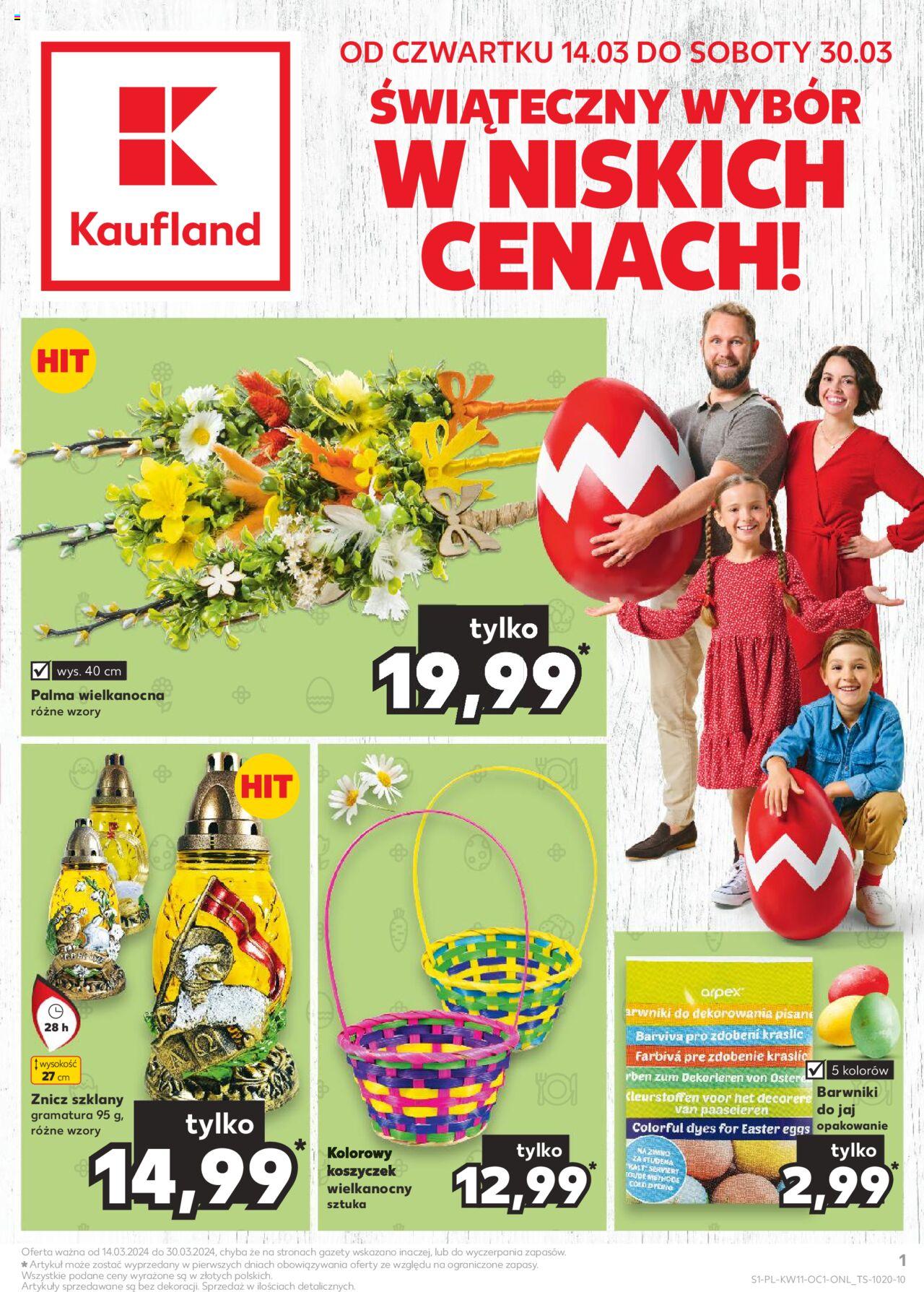 KAUFLAND gazetka Świąteczny wybór nonfood ważna od 14.03.2024 do 30.03.2024 strona 1