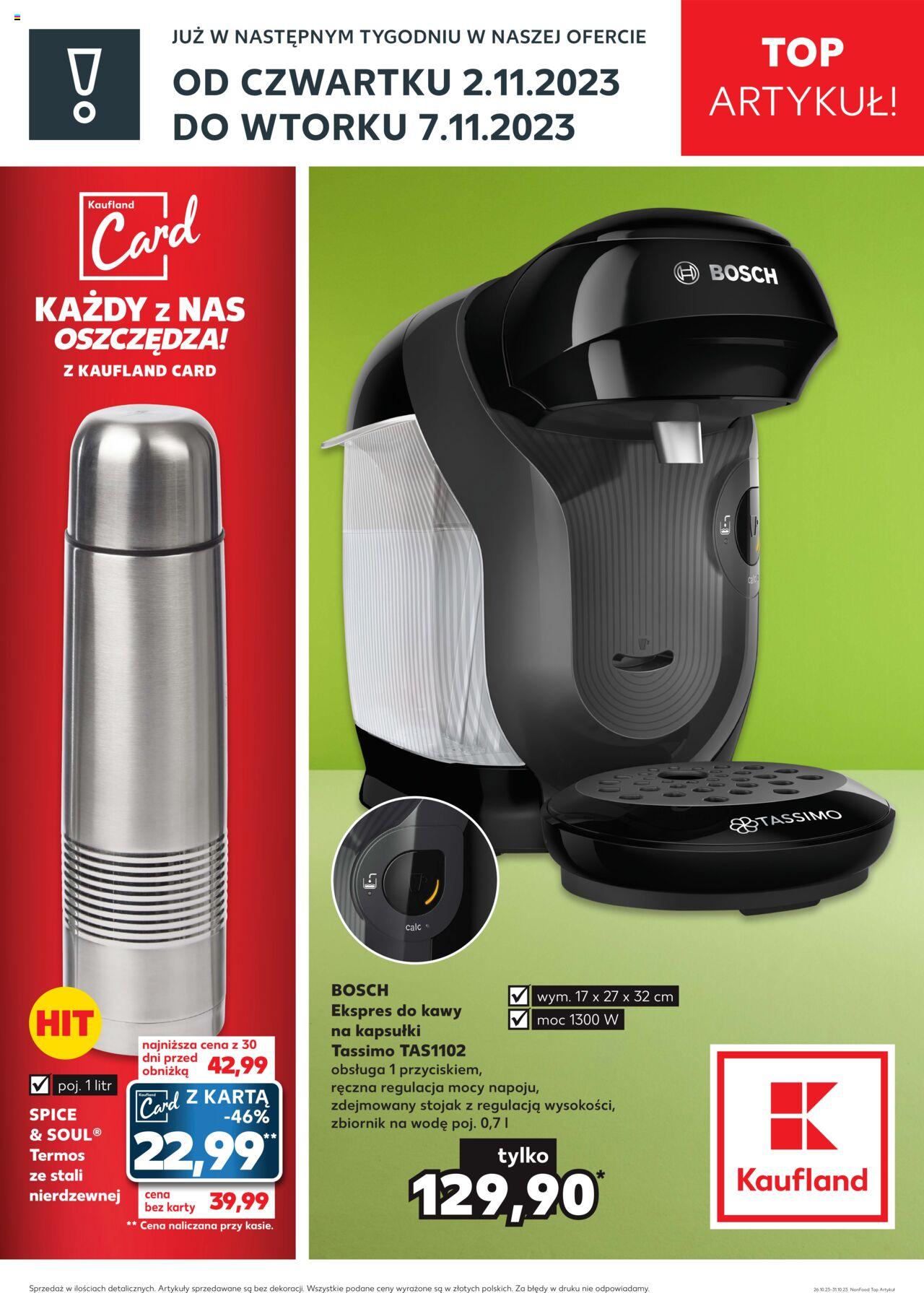 KAUFLAND Gazetka Top Artykuł ważna od 02.11.2023 do 07.11.2023 strona 1