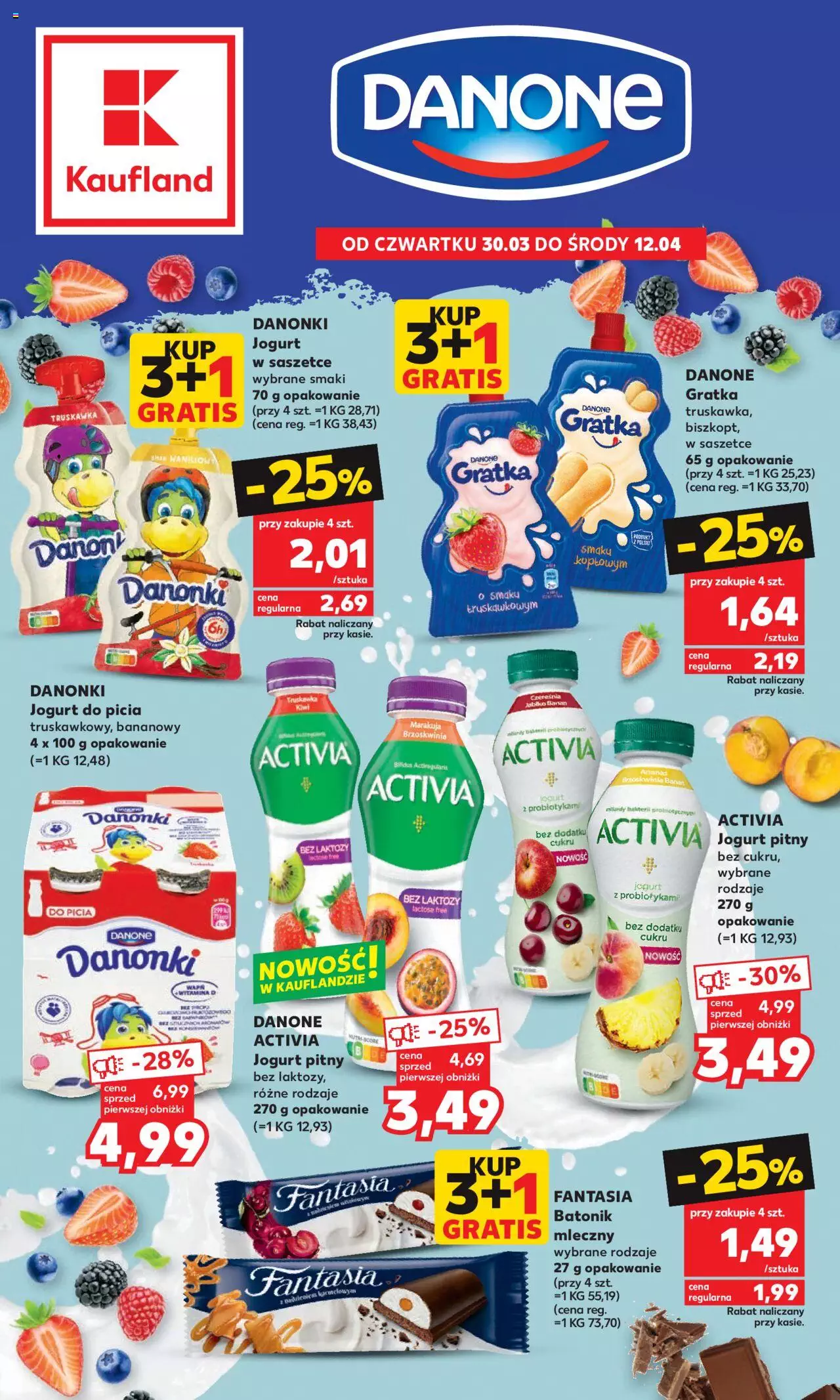 KAUFLAND gazetka  Ulotka Danone ważna od 30.03.2023 do 12.04.2023 strona 1