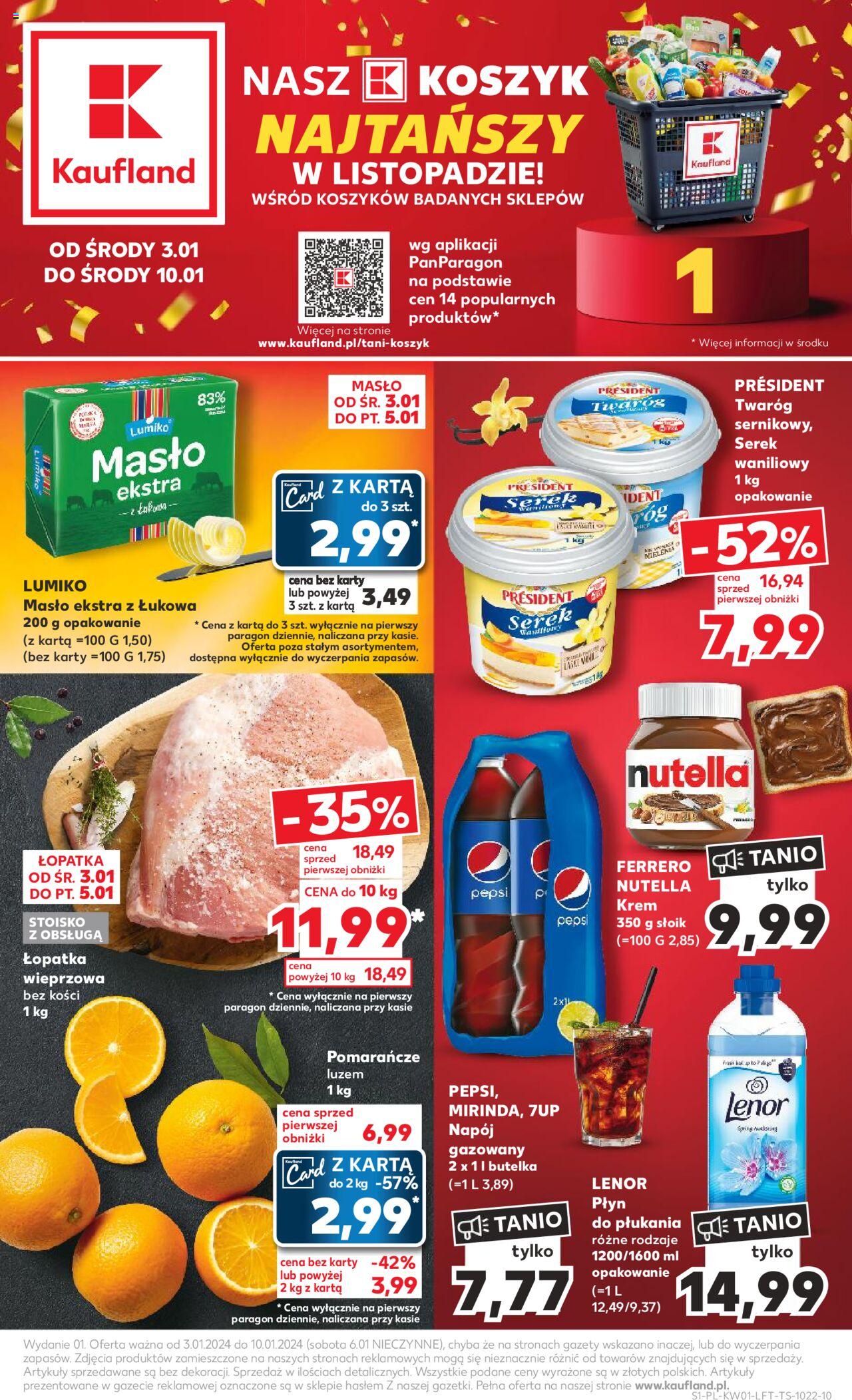 KAUFLAND gazetka ważna od 03.01.2024 do 10.01.2024 strona 1