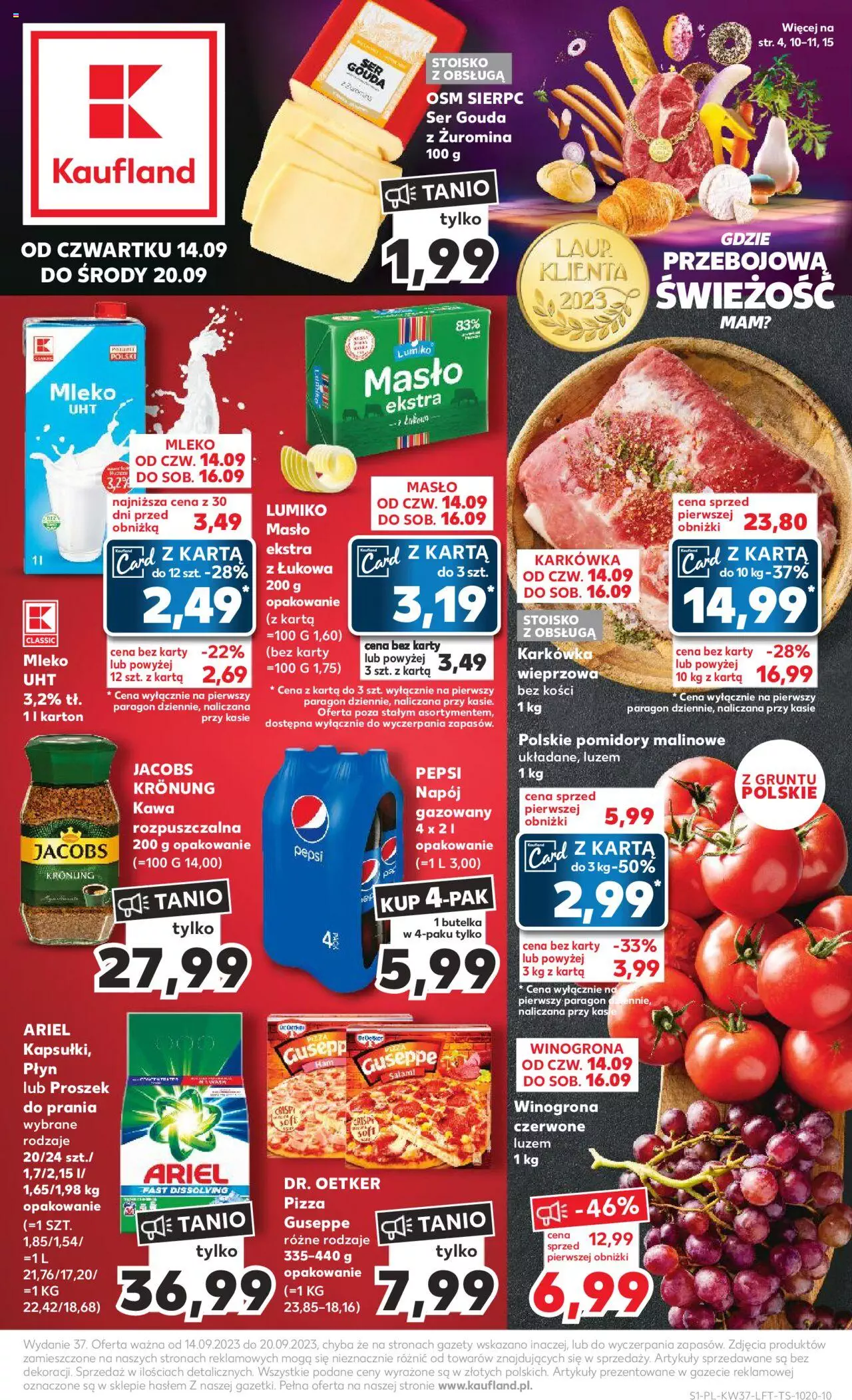 KAUFLAND gazetka ważna od 14.09.2023 do 20.09.2023 strona 1