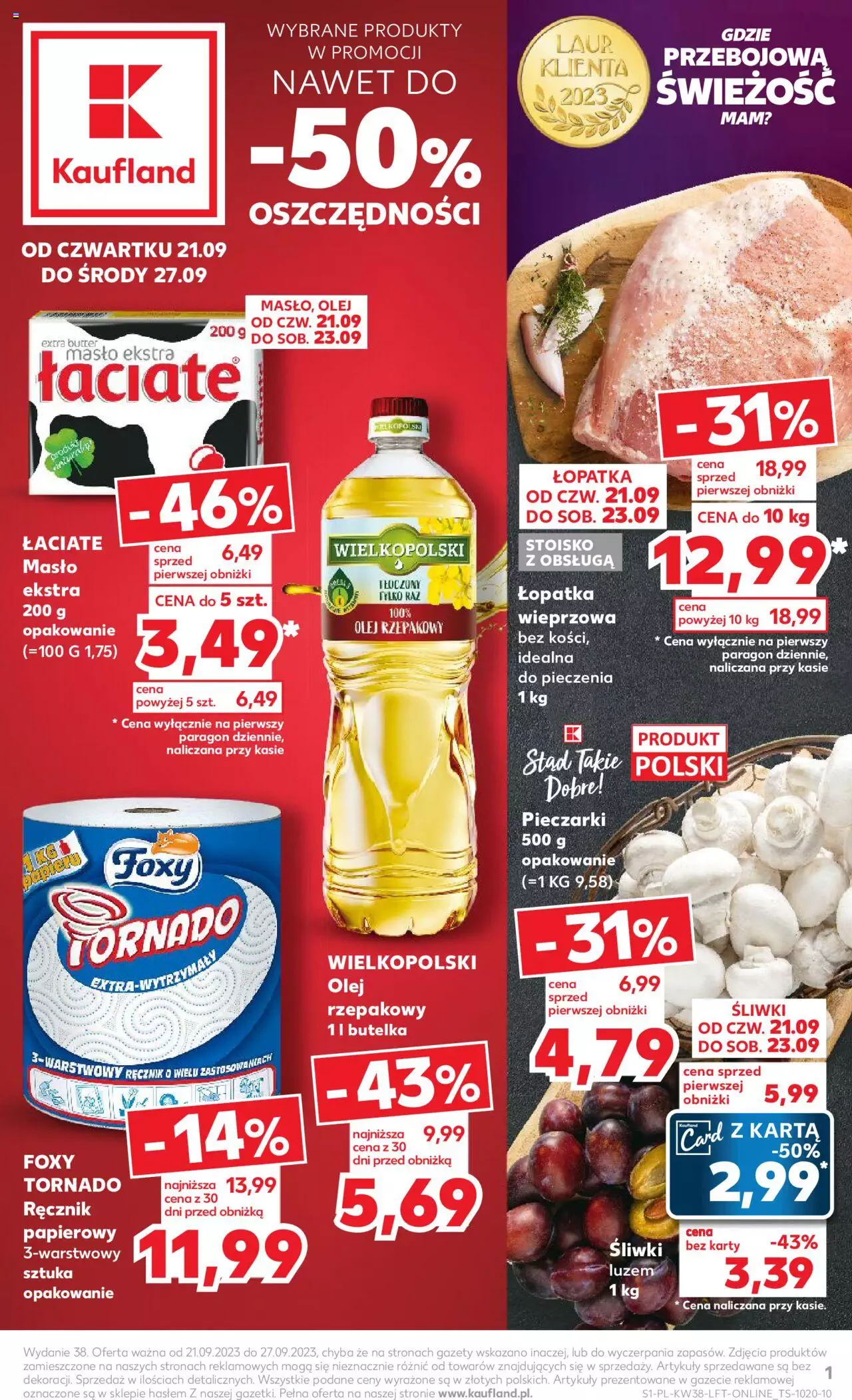KAUFLAND gazetka ważna od 21.09.2023 do 27.09.2023 strona 1