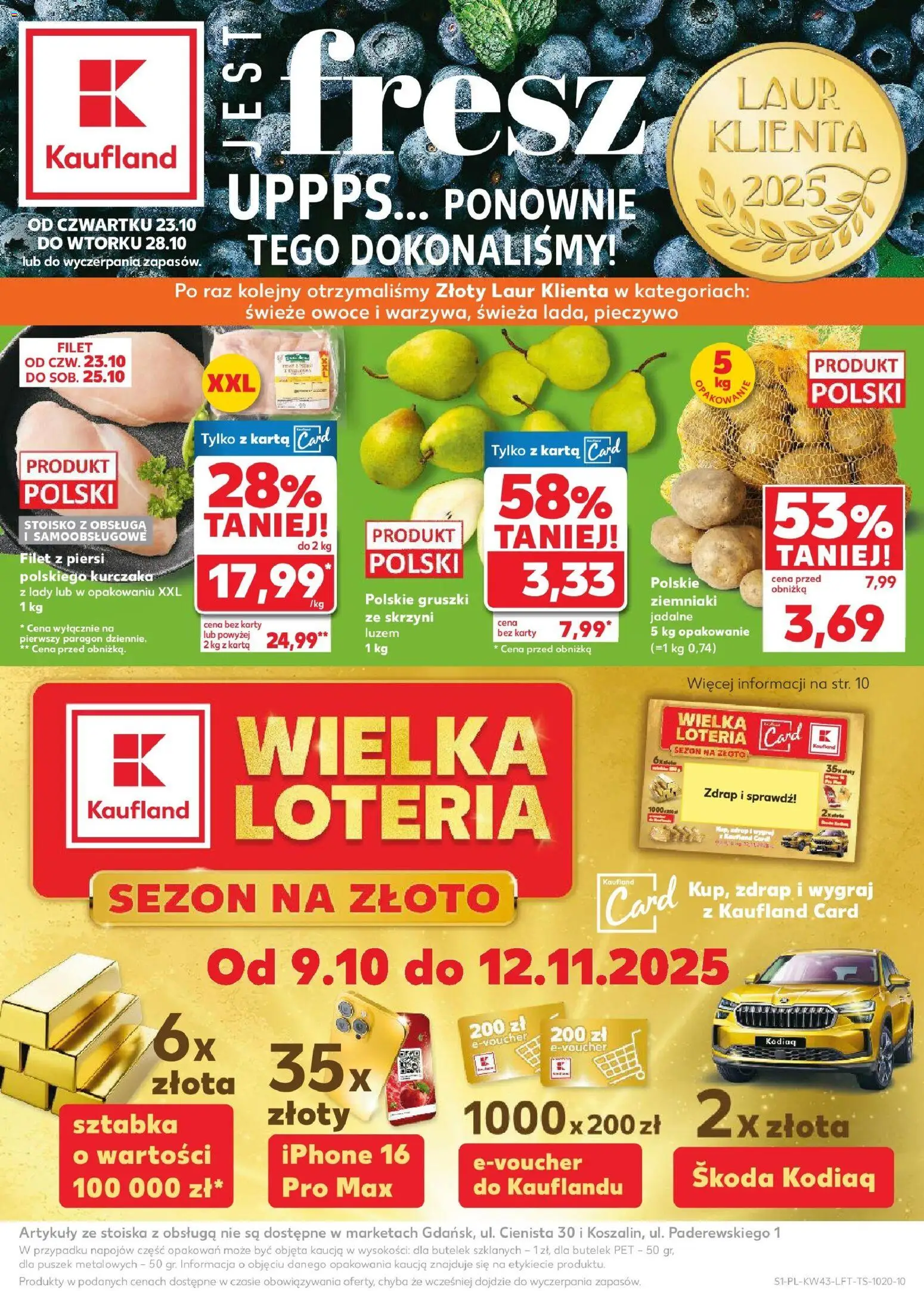 Kaufland gazetka ważna od 23.10.2025 do 28.10.2025 strona 1