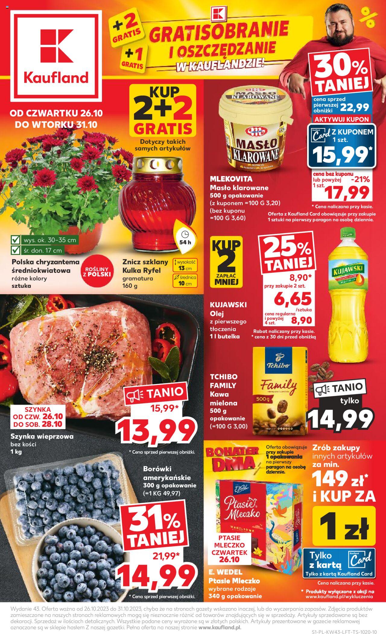 KAUFLAND gazetka ważna od 26.10.2023 do31.10.2023 strona 1
