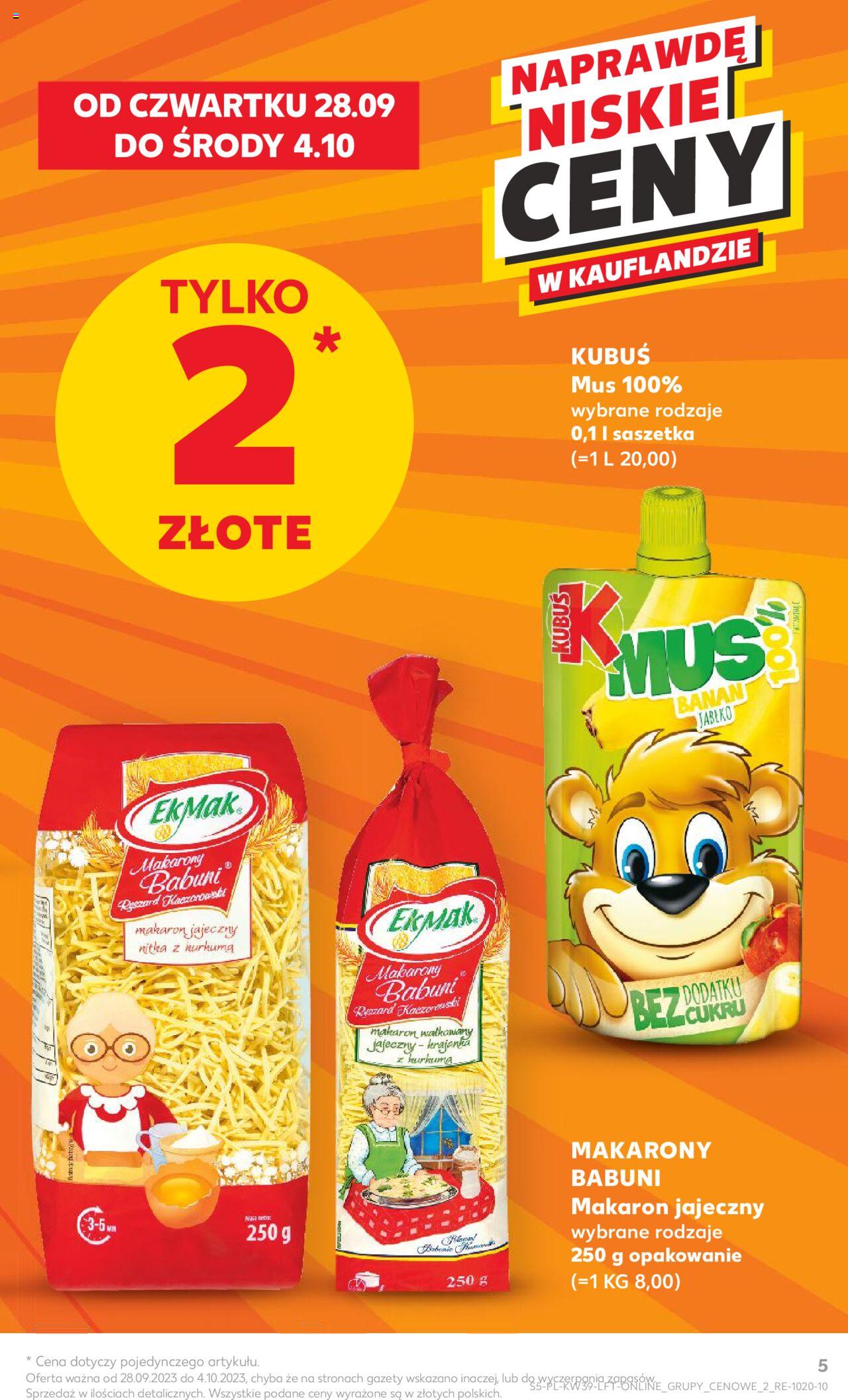 KAUFLAND gazetka ważna od  28.09.2023 do 04.10.2023 strona 5