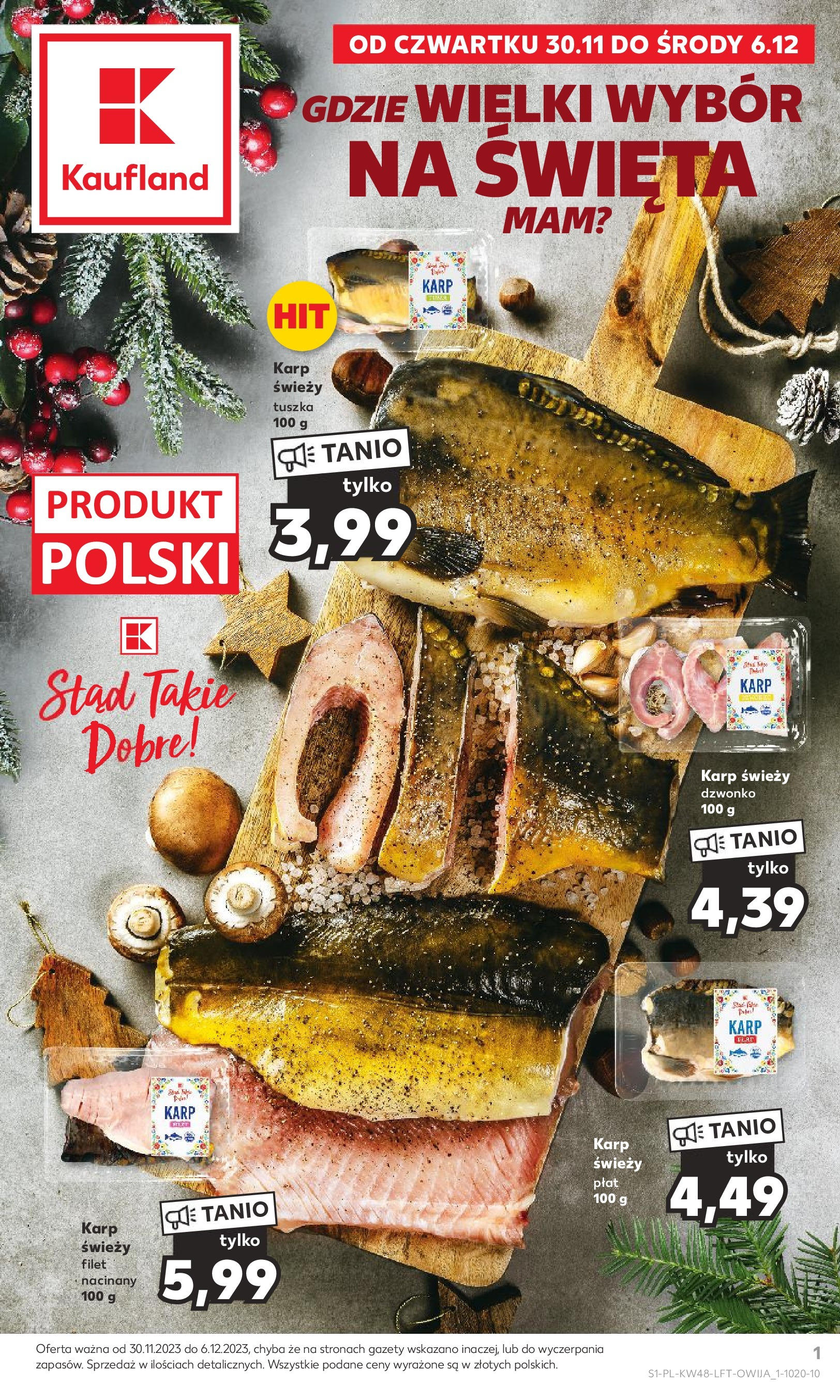 Kaufland gazetka ważna od  30.11.2023 do 06.12.2023 strona 1