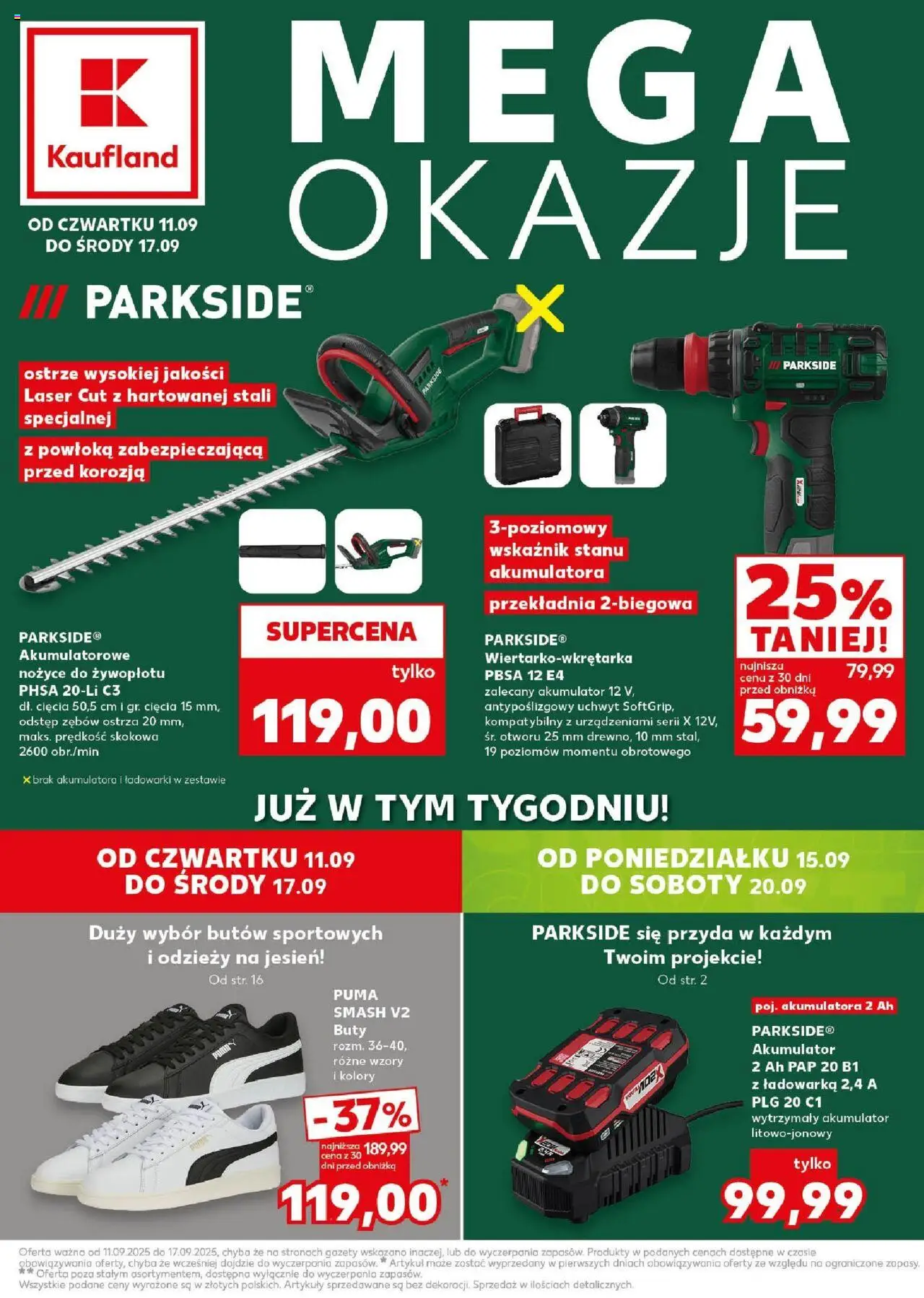 KAUFLAND Mega okazje gazetka ważna od 11.09.2025 do 17.09.2025 strona 1