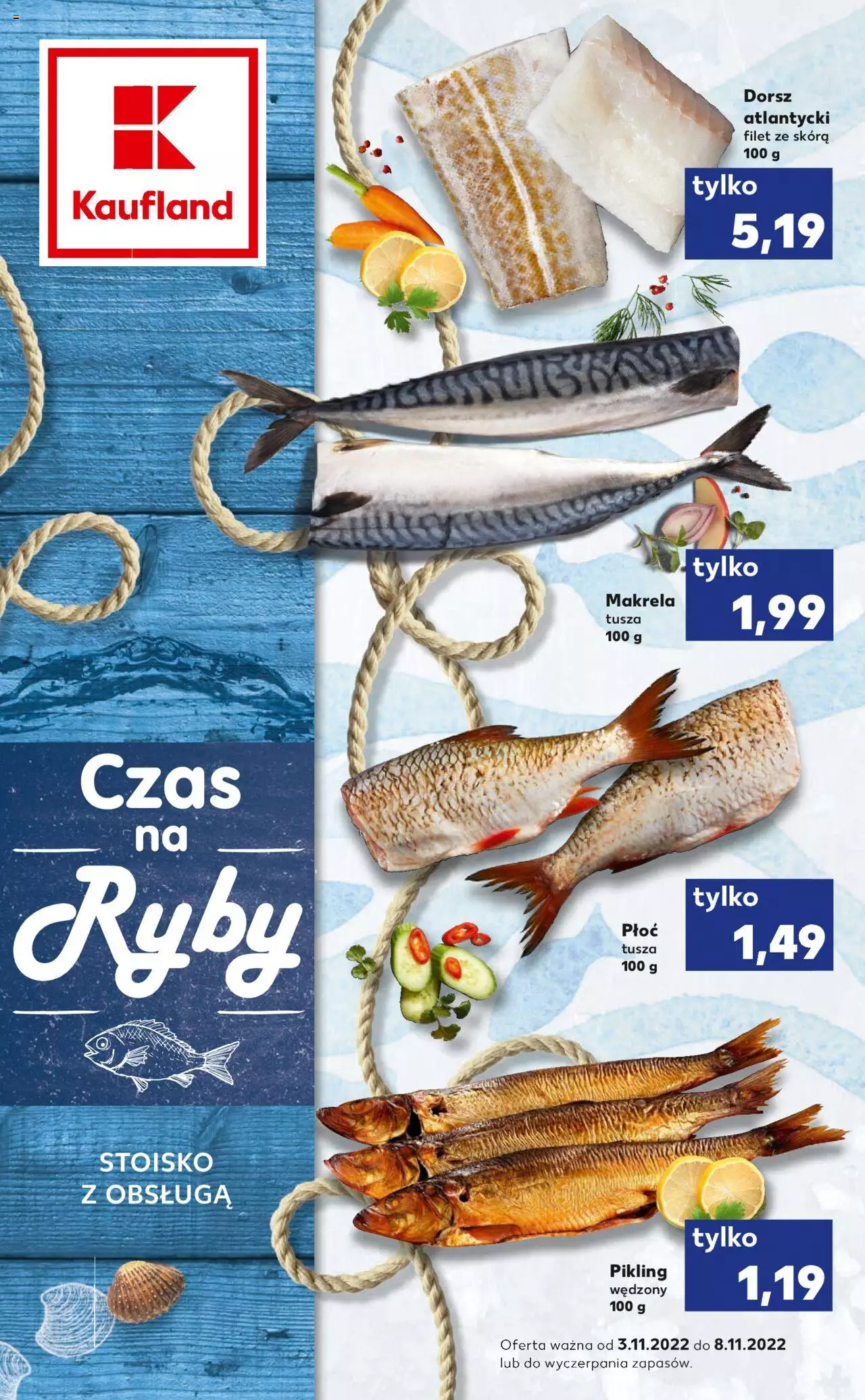 KAUFLAND Ryby gazetka ważna od  03.11.2022 do 08.11.2022 strona 1