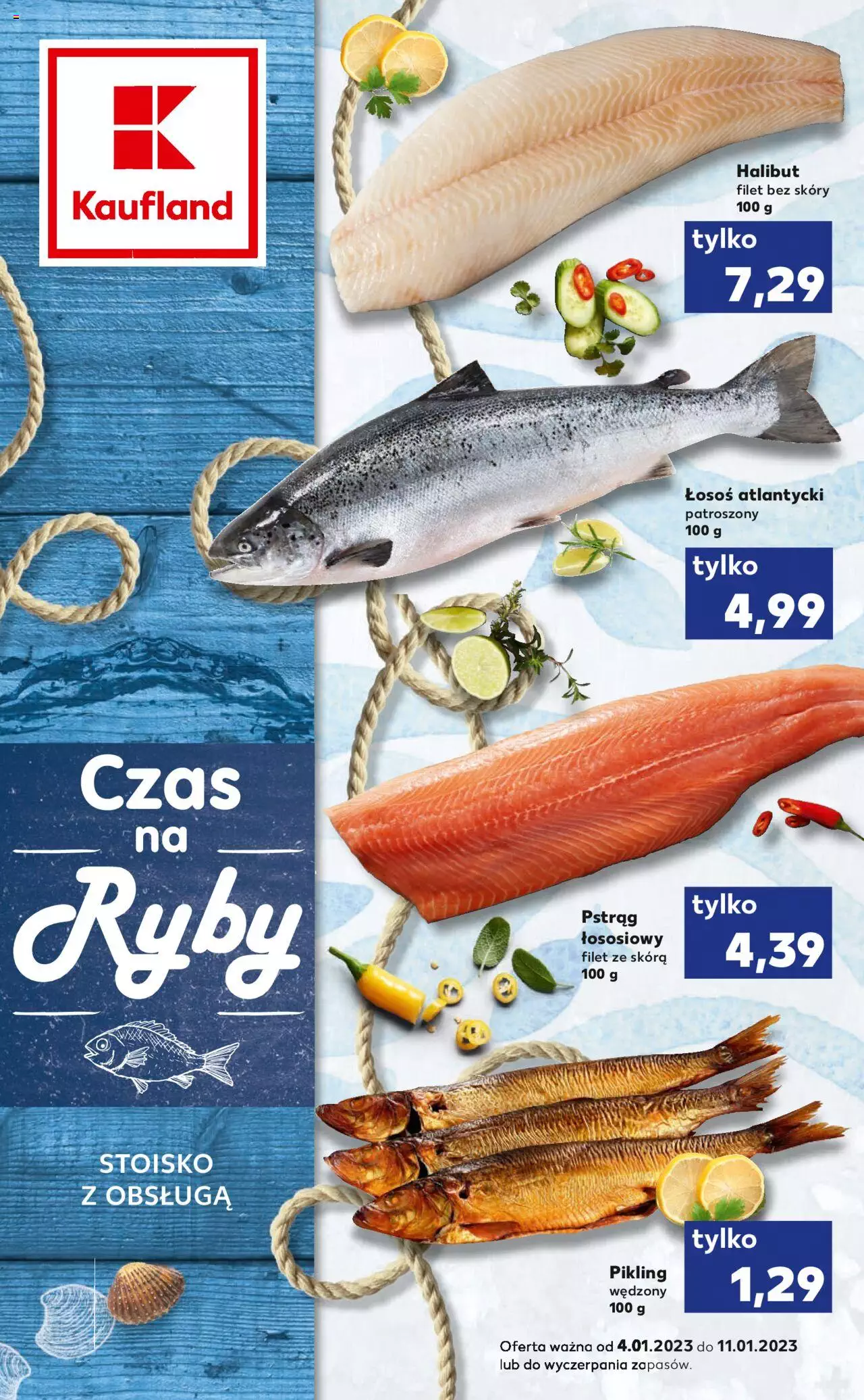 KAUFLAND Ryby gazetka ważna od 04.01.2023 do 11.01.2023 strona 1