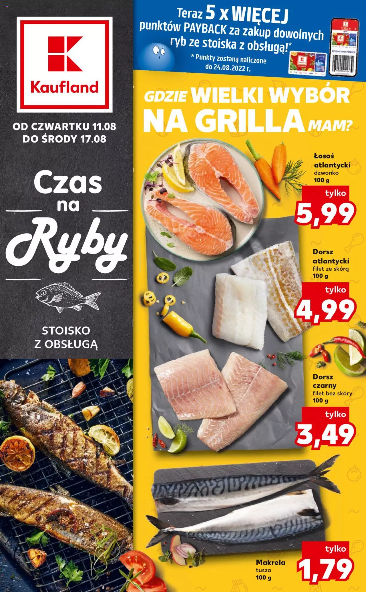 Kaufland Ryby gazetka ważna od 11.08.2022 do 17.08.2022 strona 1