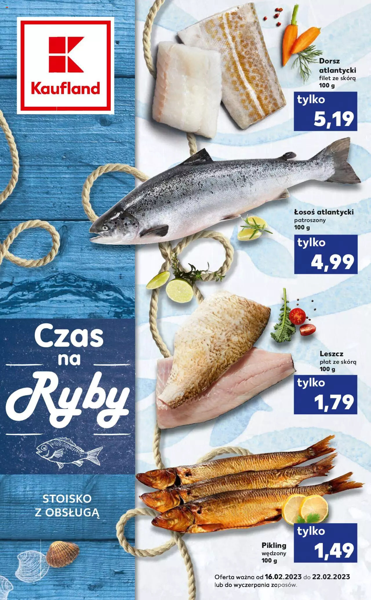 KAUFLAND Ryby gazetka ważna od 16.02.2023 do 22.02.2023 strona 1
