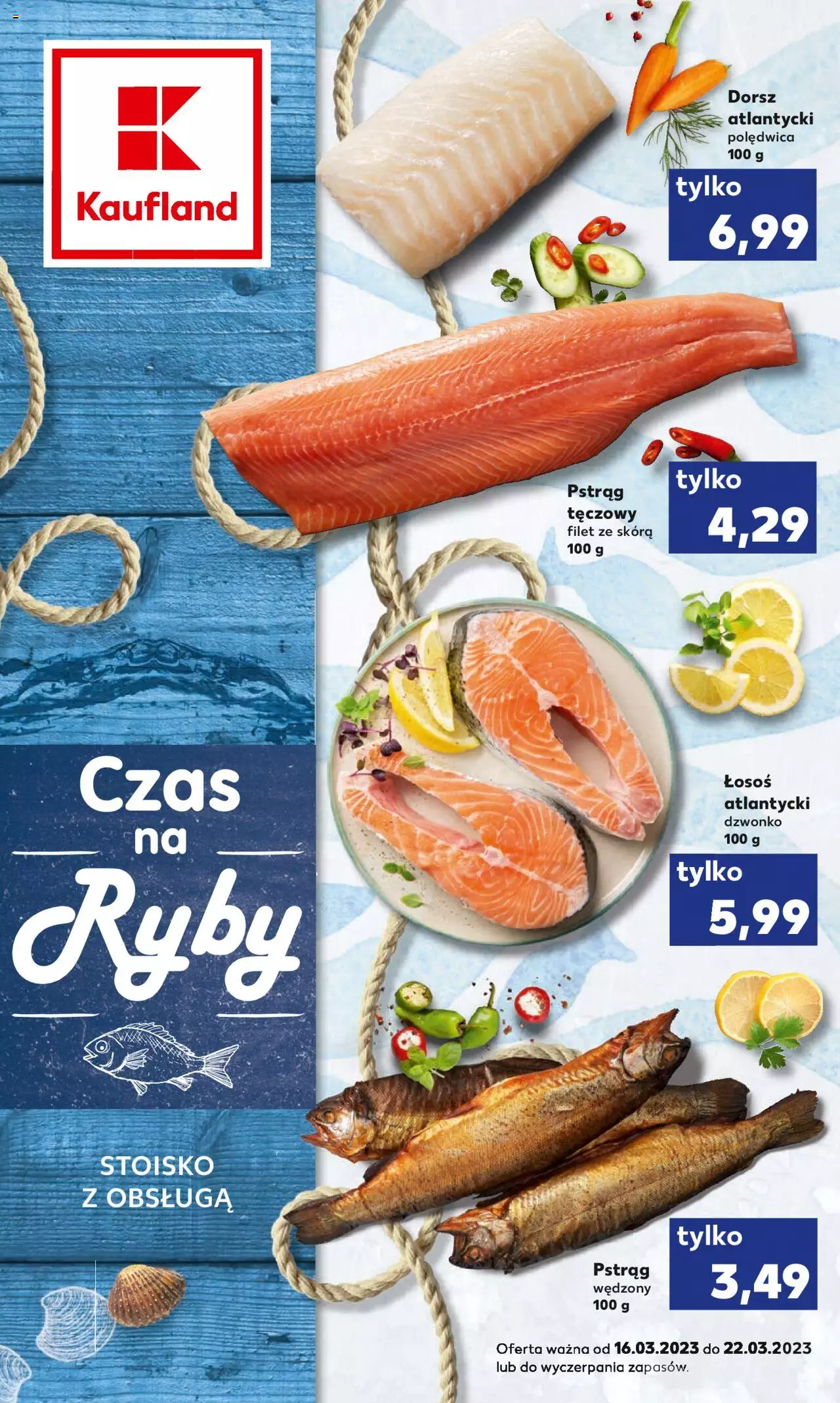 KAUFLAND Ryby gazetka ważna od 16.03.2023 do 22.03.2023 strona 1
