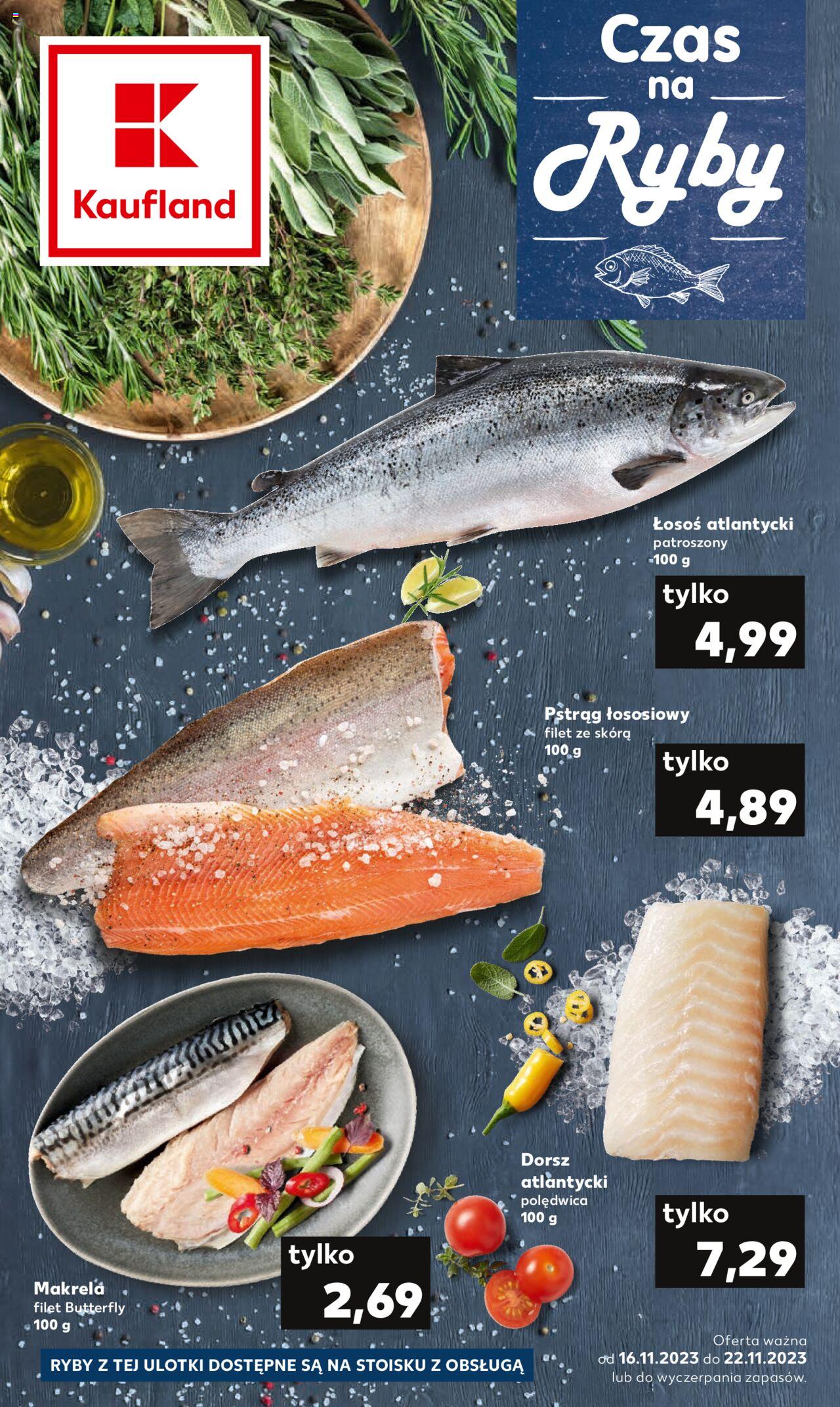 KAUFLAND Ryby gazetka ważna od 16.11.2023 do 22.11.2023 strona 1