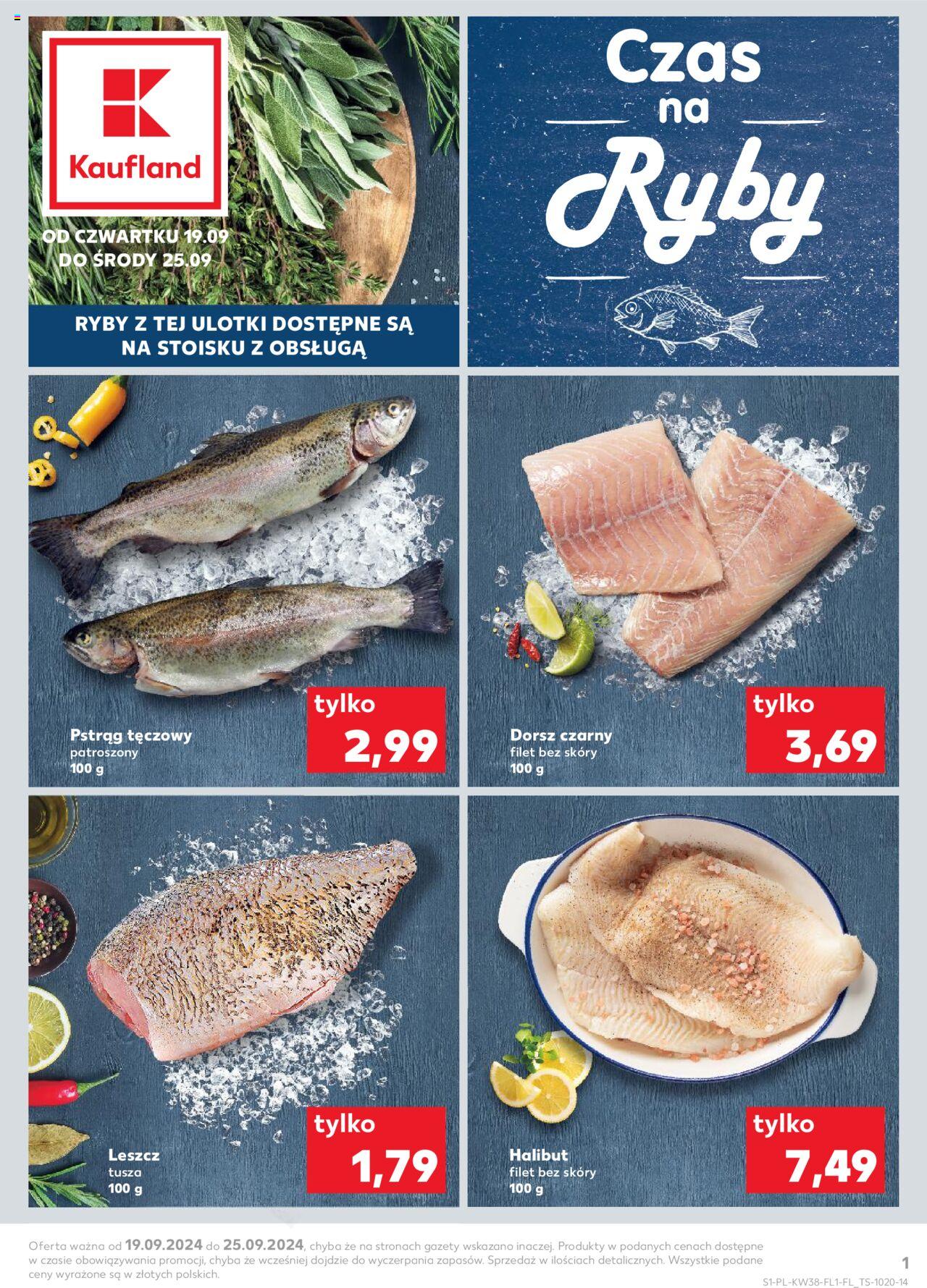 KAUFLAND Ryby gazetka ważna od 19.09.2024 do 25.09.2024 strona 1