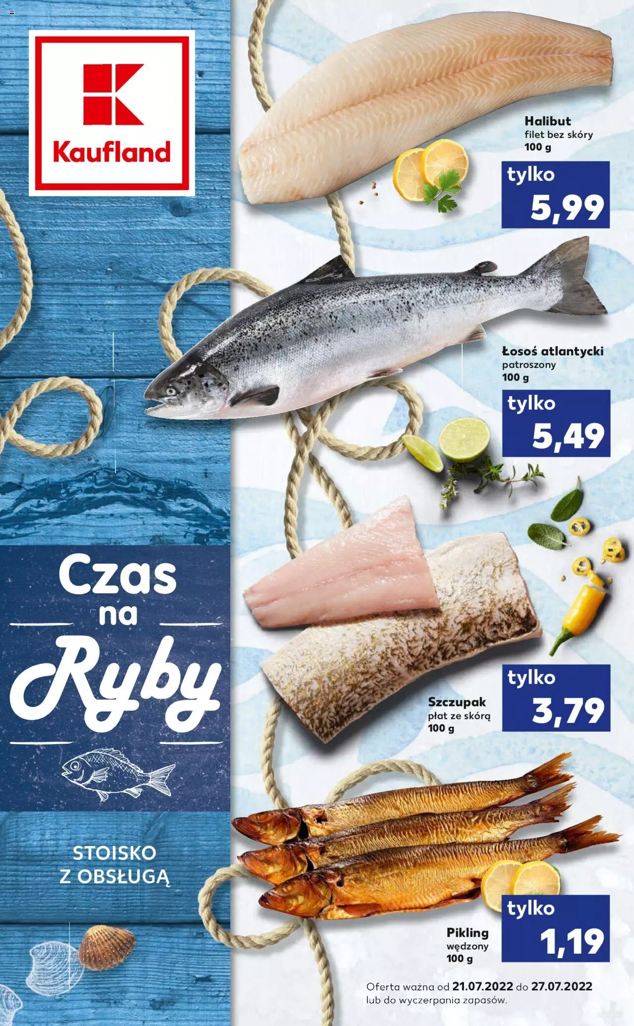 Kaufland Ryby gazetka ważna od 21.07.2022 do 27.07.2022 strona 1