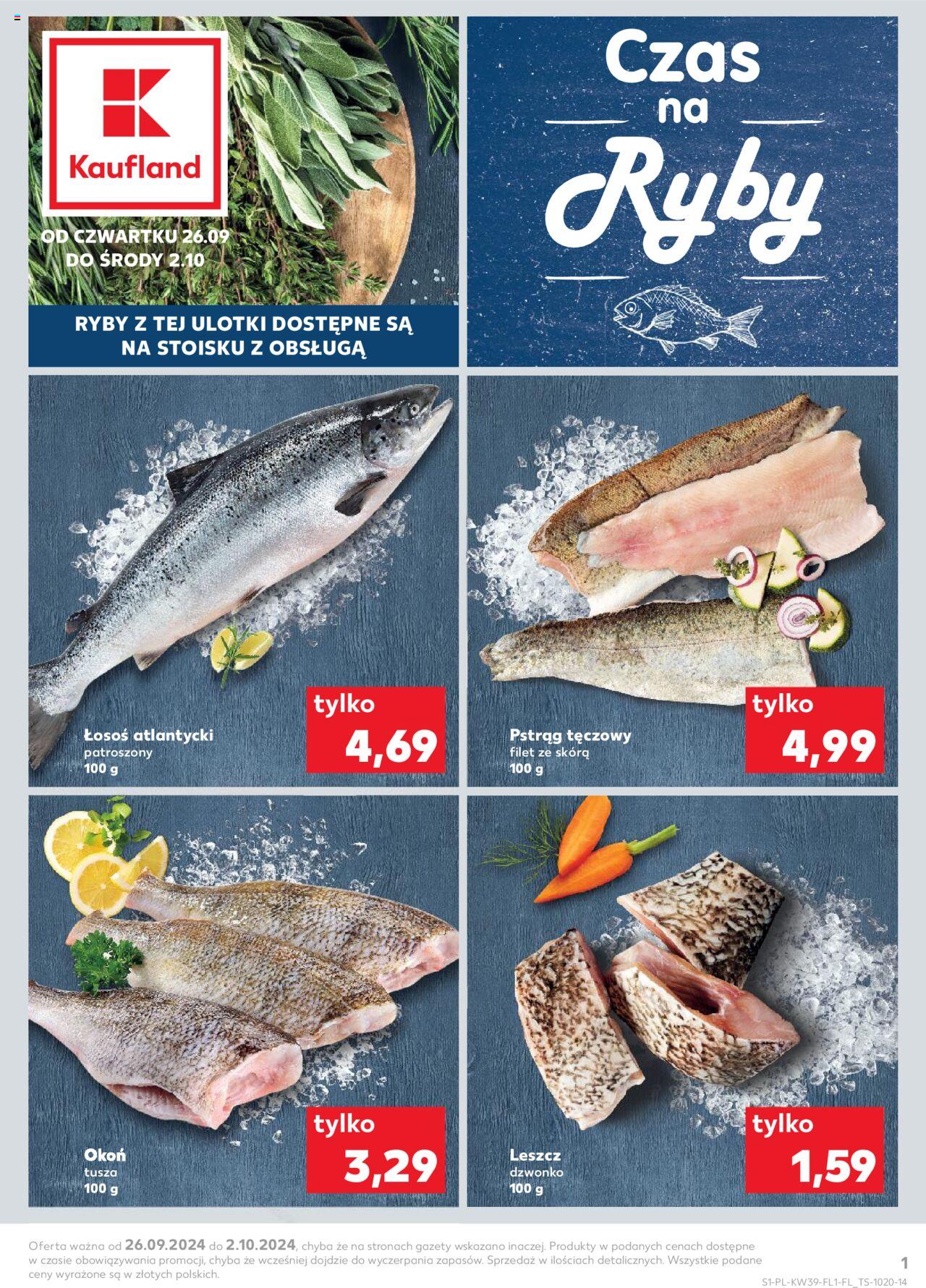 KAUFLAND Ryby gazetka ważna od 26.09.2024 do 02.10.2024 strona 1