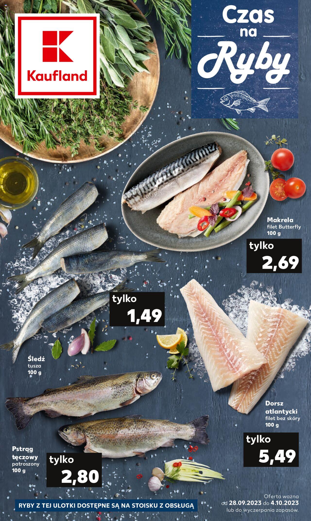 KAUFLAND Ryby gazetka ważna od 28.09.2023 do 04.10.2023 strona 1