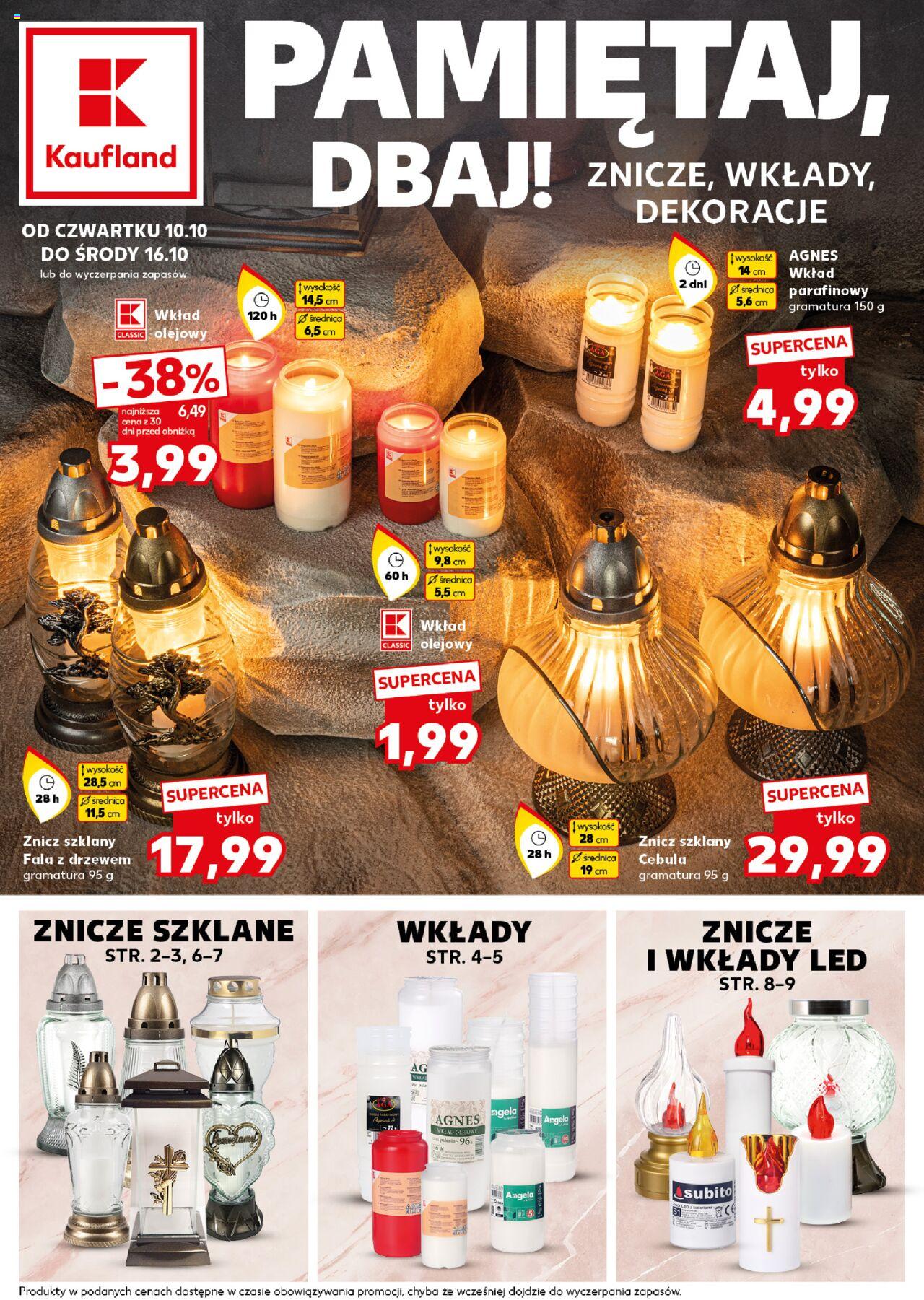 KAUFLAND Znicze gazetka ważna od 10.10.2024 do 16.10.2024 strona 1