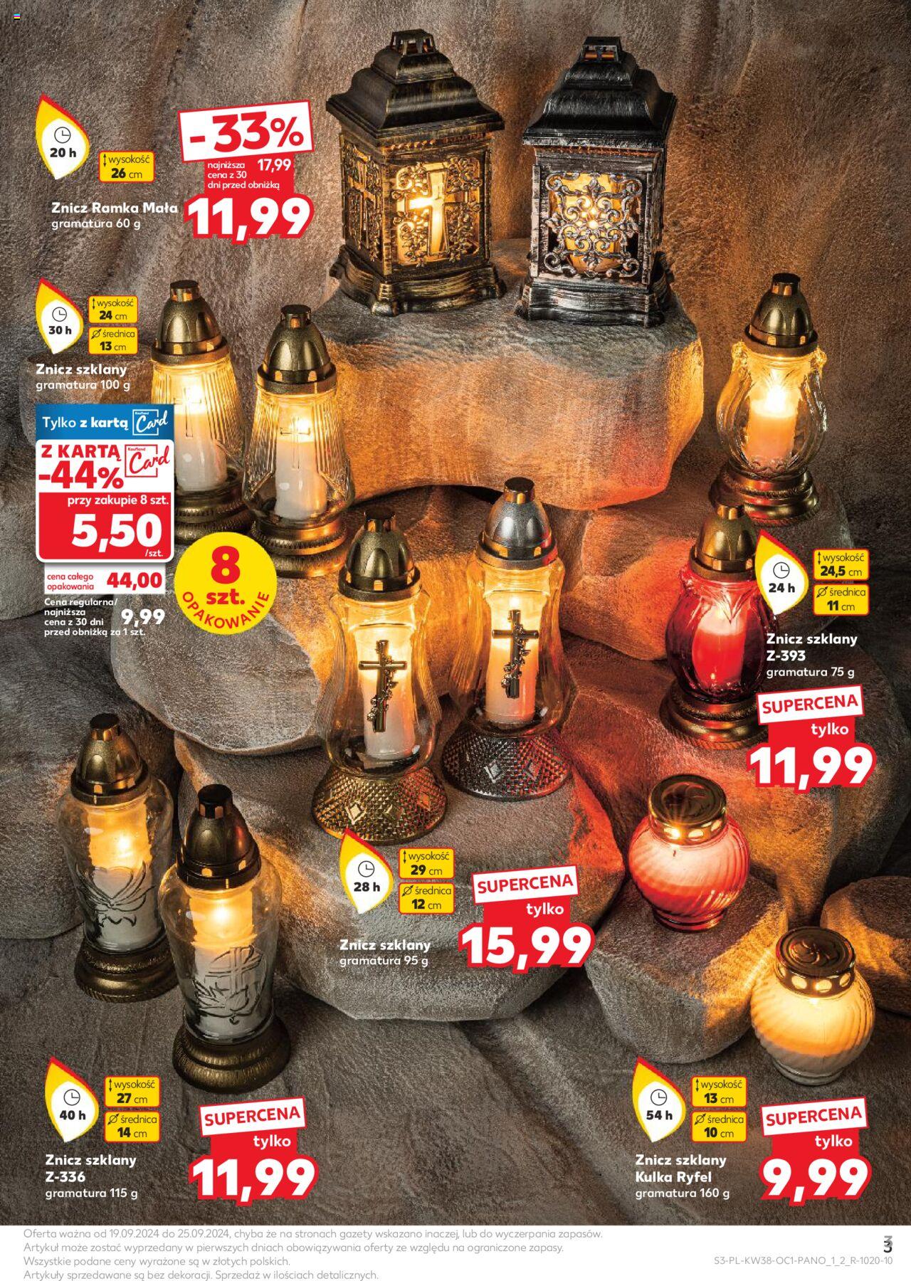KAUFLAND Znicze gazetka ważna od 19.09.2024 do 25.09.2024 strona 3