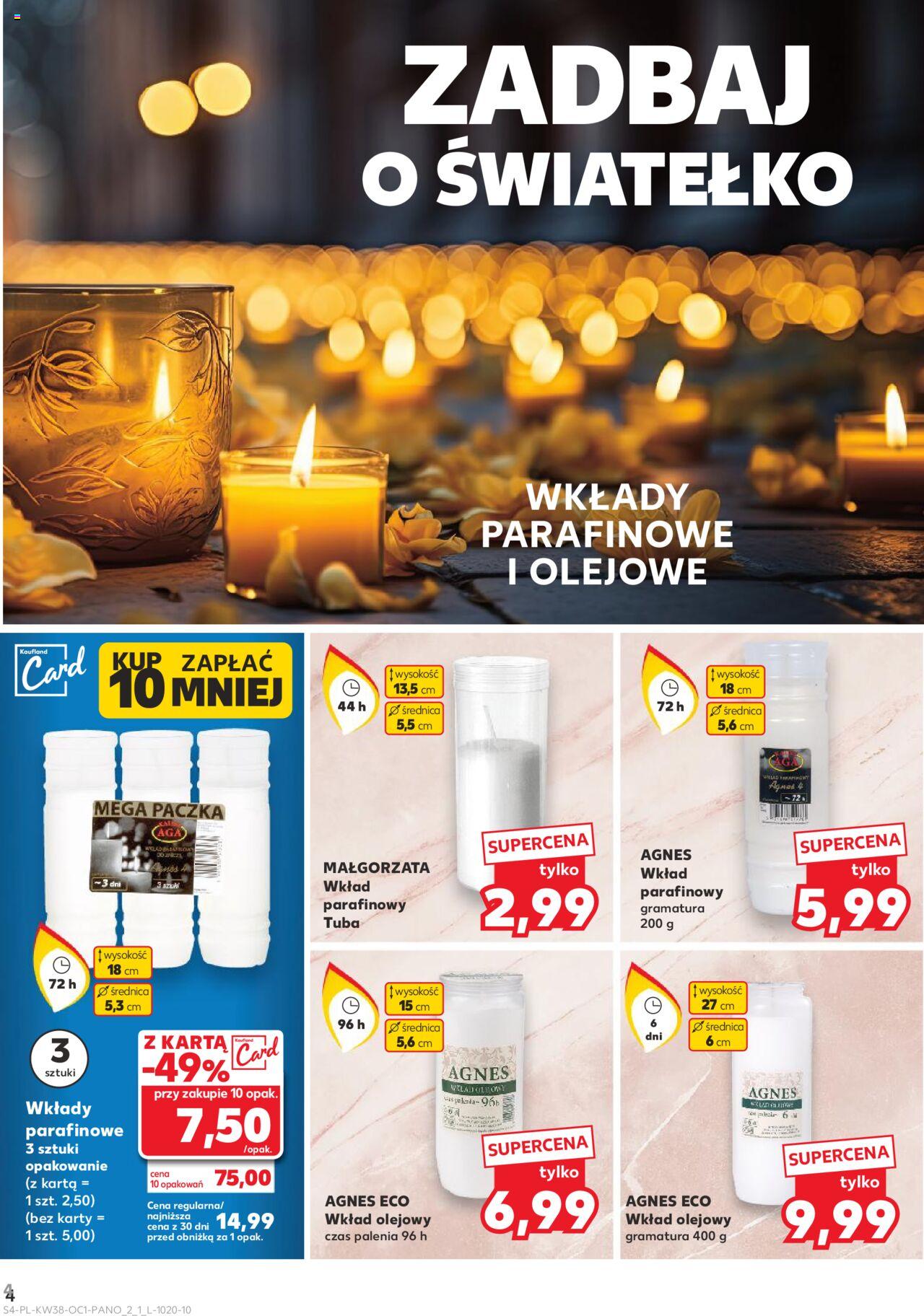 KAUFLAND Znicze gazetka ważna od 19.09.2024 do 25.09.2024 strona 4