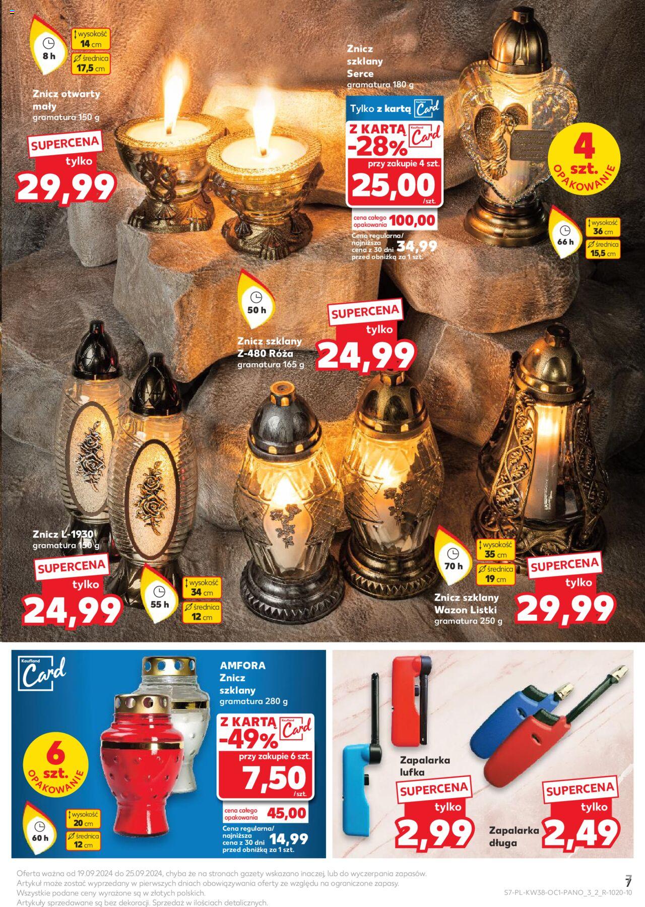 KAUFLAND Znicze gazetka ważna od 19.09.2024 do 25.09.2024 strona 7