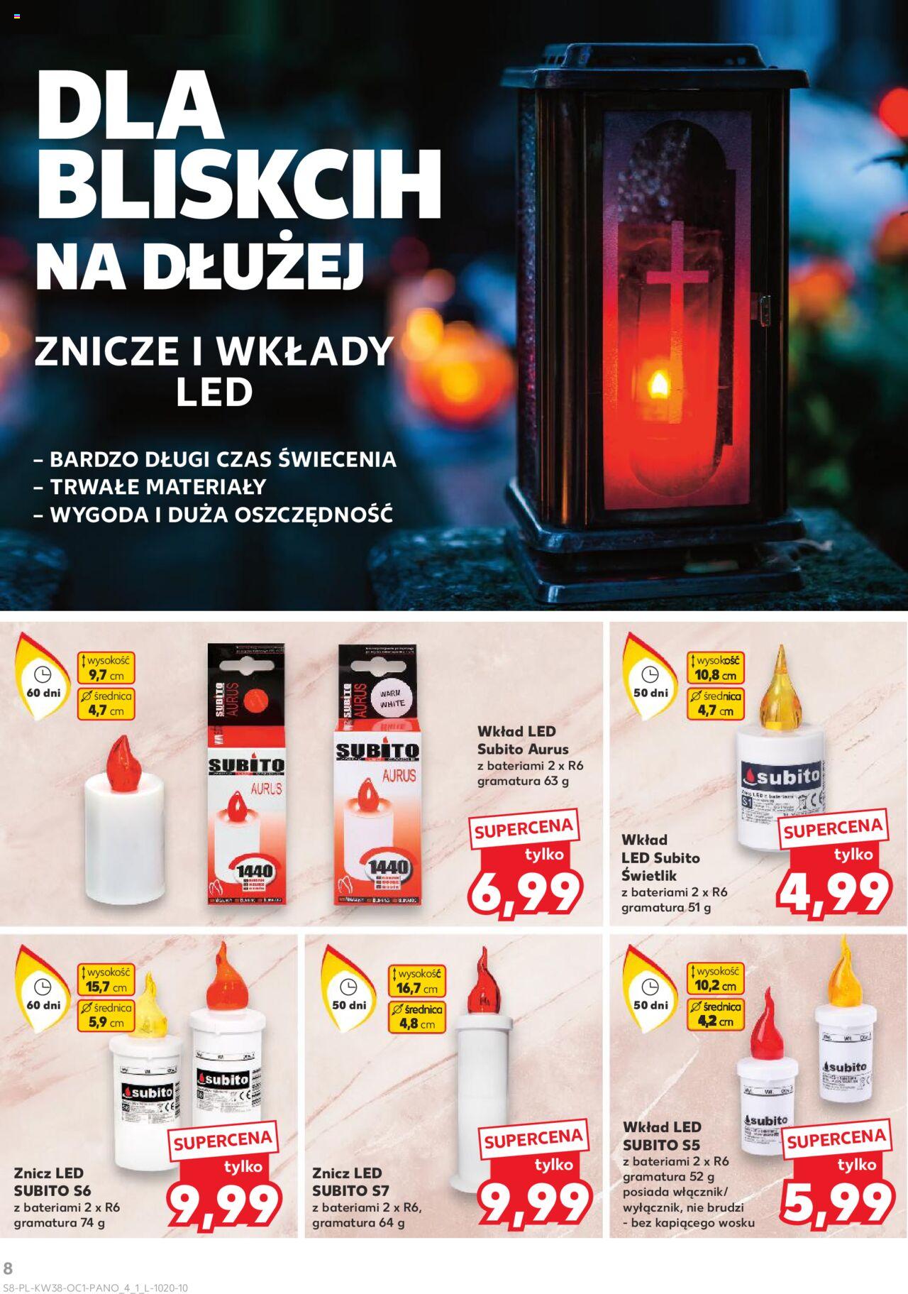 KAUFLAND Znicze gazetka ważna od 19.09.2024 do 25.09.2024 strona 8