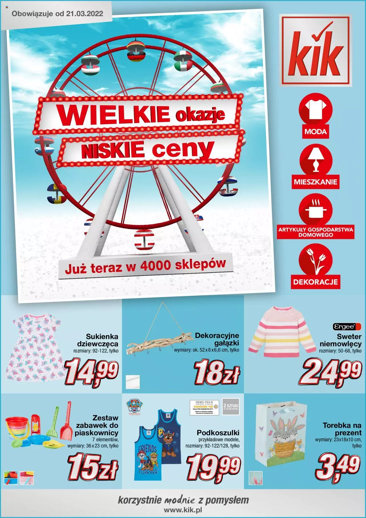 Kik gazetka ważna od 21.03.2022 do 27.03.2022 strona 1