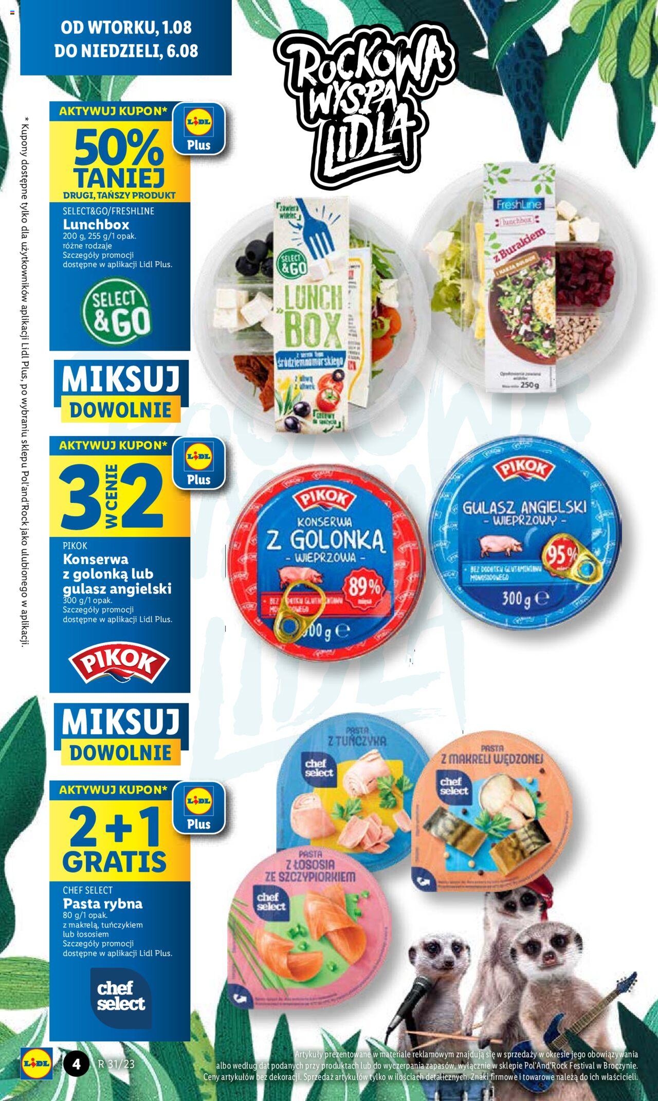 LIDL Festiwalowa gazetka ważna od 01.08.2023 do 06.08.2023 strona 4