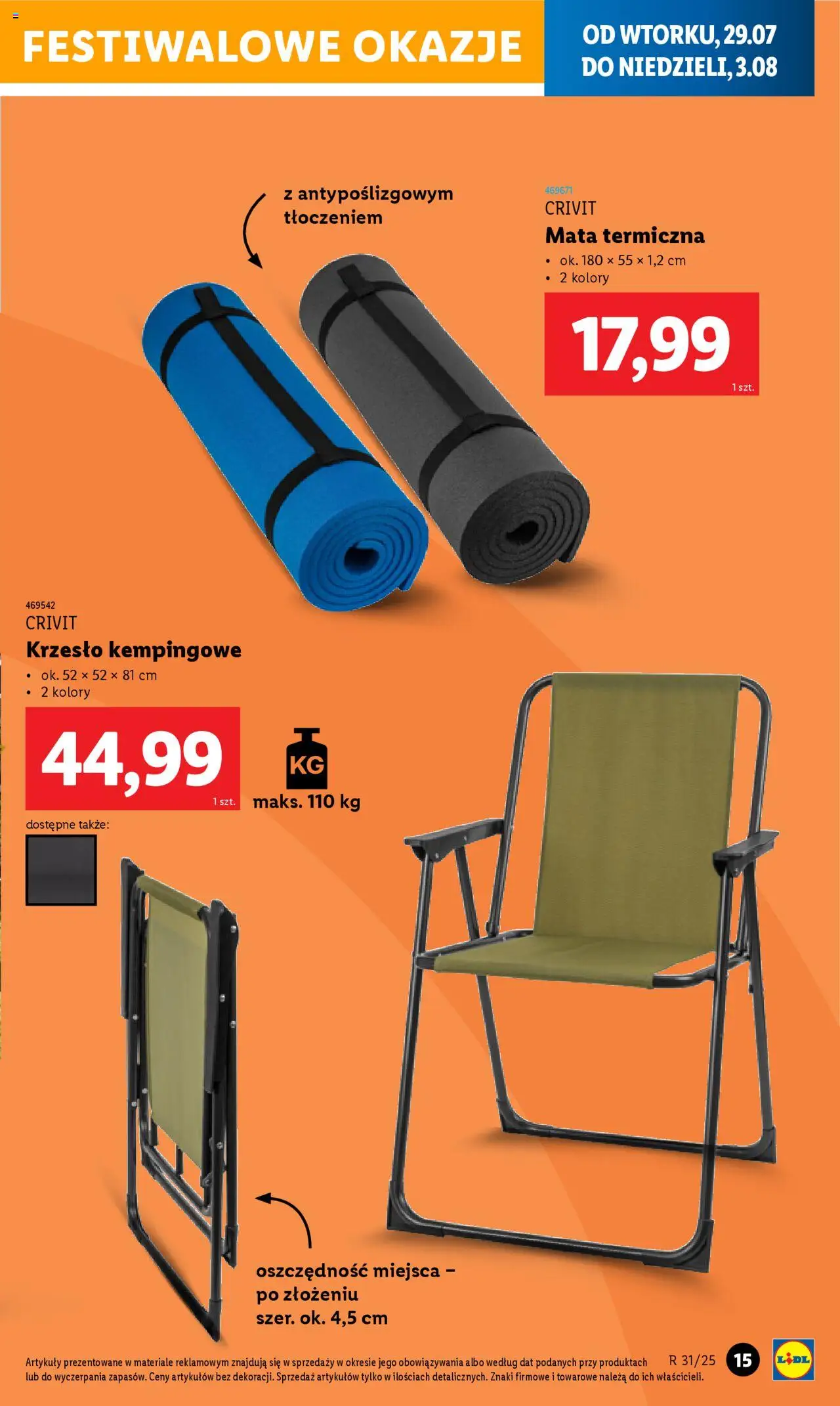 LIDL Festiwalowe okazje gazetka ważna od 29.07.2025 do 03.08.2025 strona 15