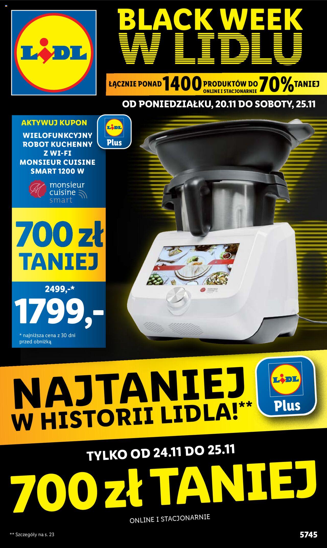 LIDL gazetka BLACK FRIDAY ważna od 20.11.2023 do 25.11.2023 strona 1