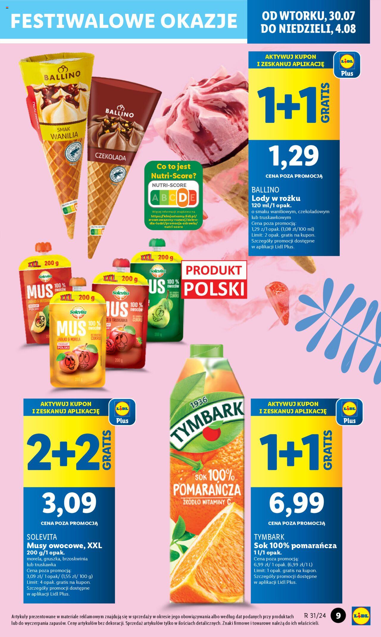 LIDL Gazetka Festiwalowa ważna od 30.07.2024 do 04.08.2024 strona 9