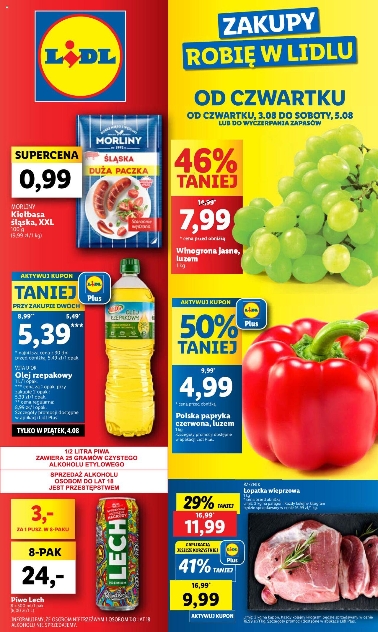 Lidl gazetka ważna 03.08 do 05.08.2023 strona 1