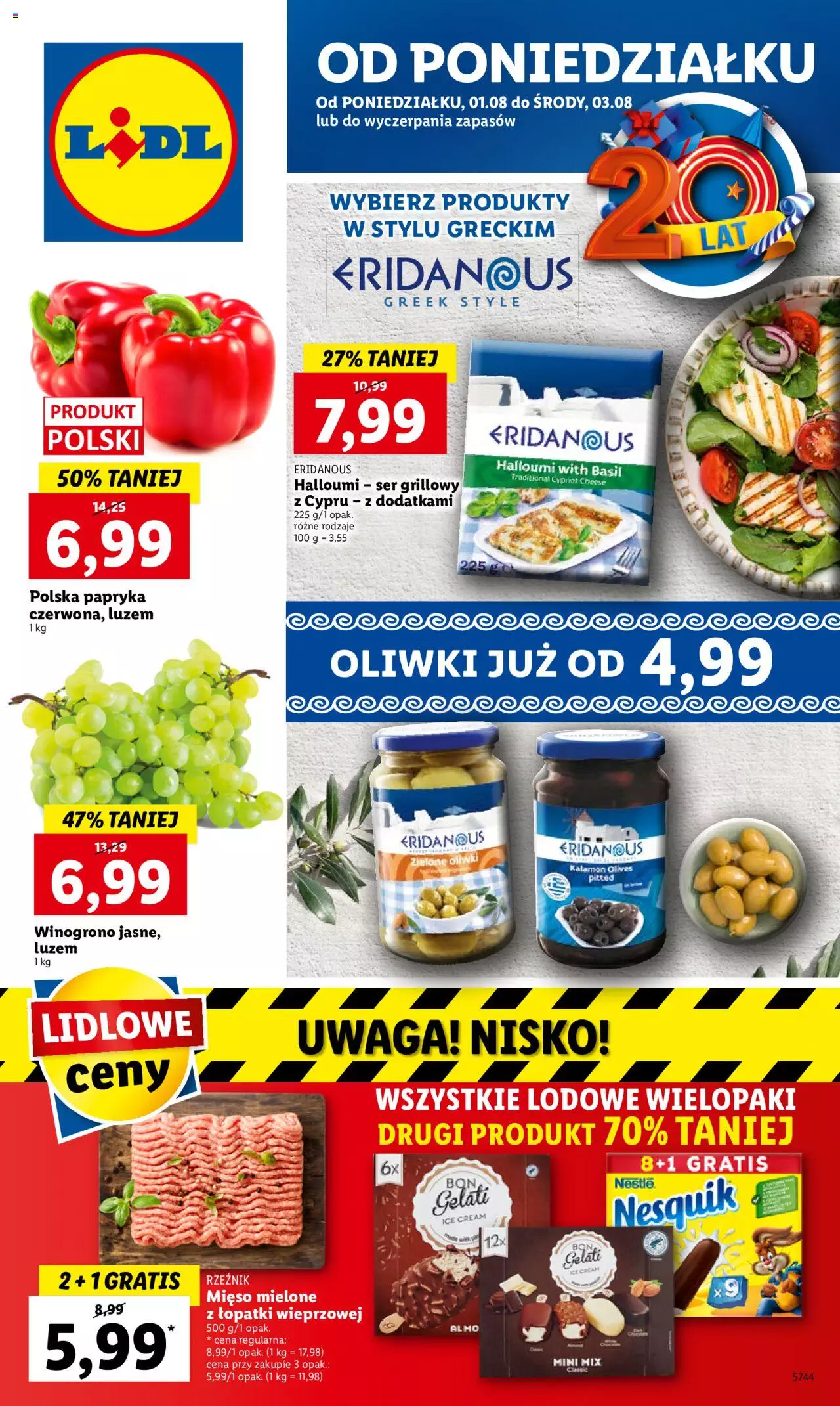 Lidl gazetka ważna od 01.08.2022 do 03.08.2022 strona 1