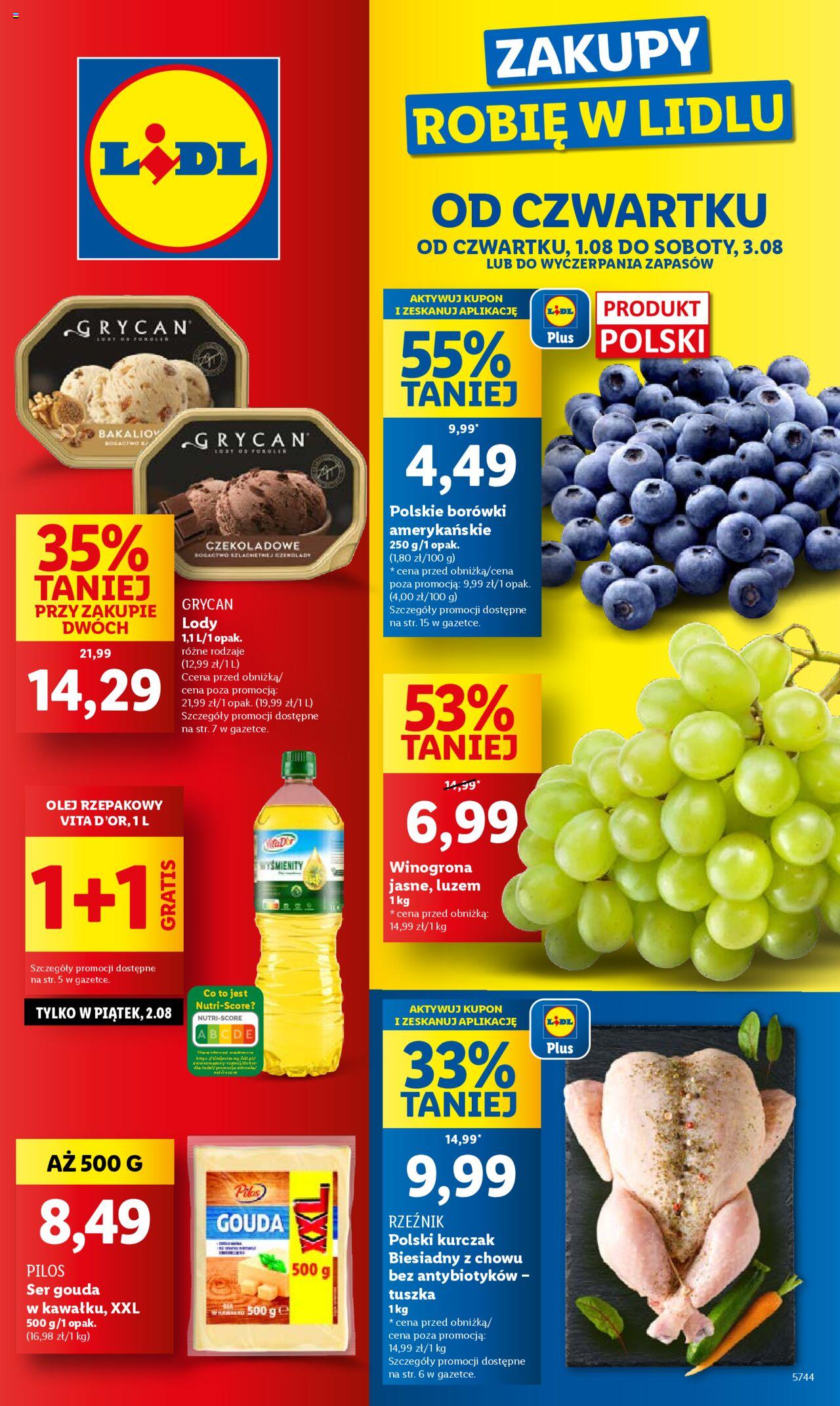 LIDL gazetka ważna od 01.08.2024 do 03.08.2024 strona 1