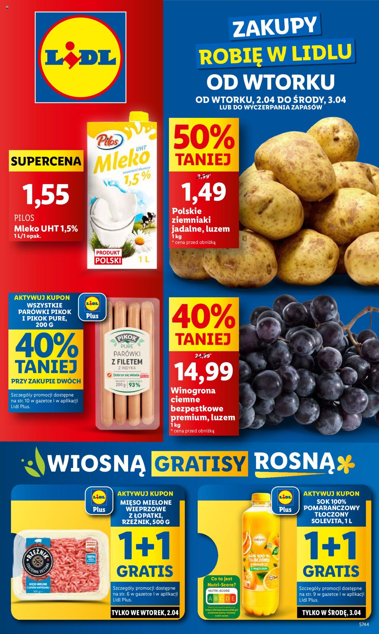 LIDL gazetka ważna od 02.04.2024 do 03.04.2024 strona 1