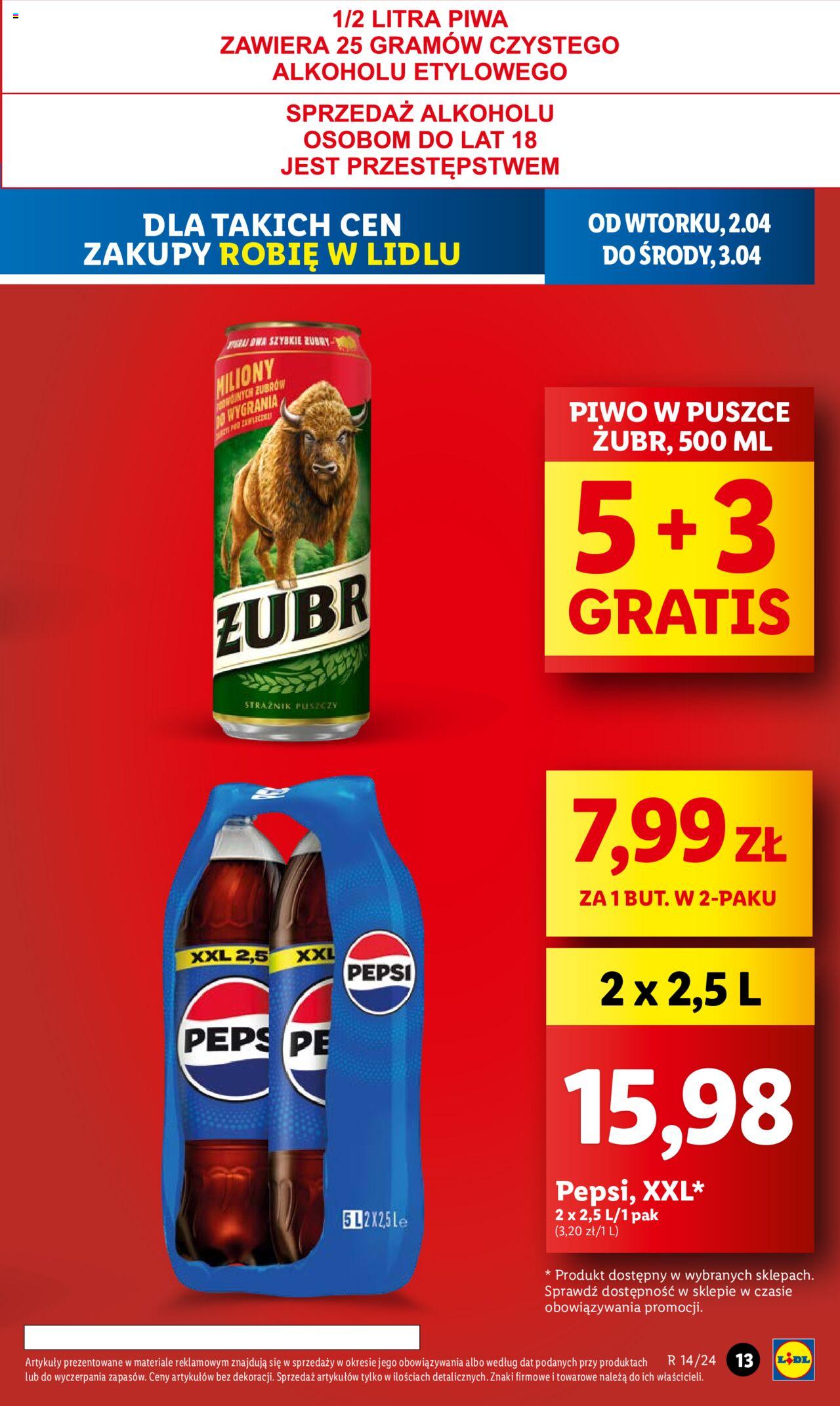 LIDL gazetka ważna od 02.04.2024 do 03.04.2024 strona 13
