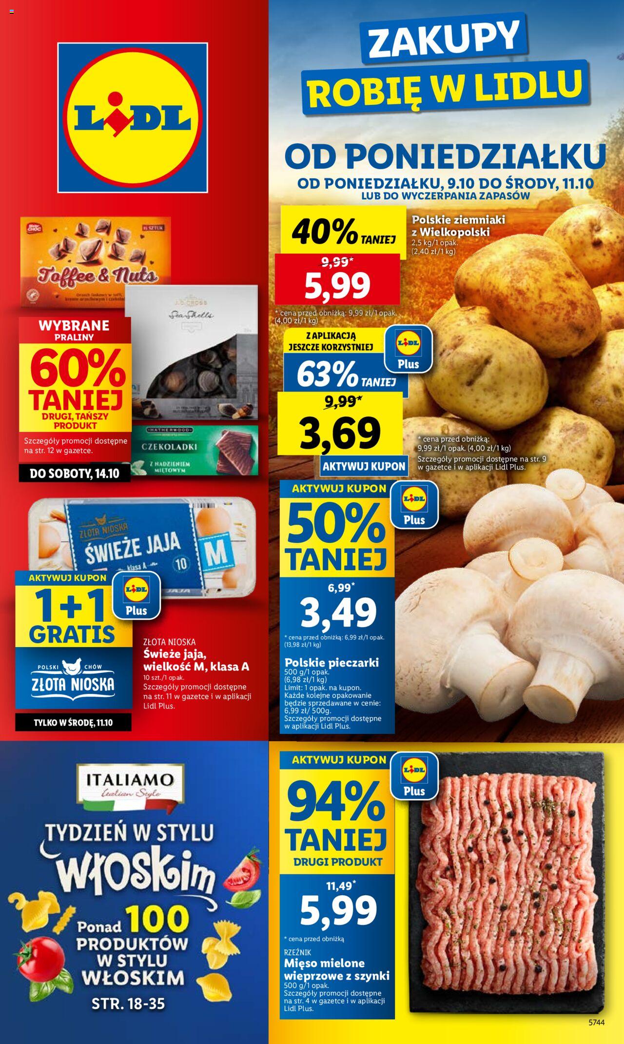 LIDL gazetka ważna od 09.10.2023 do 11.10.2023 strona 1