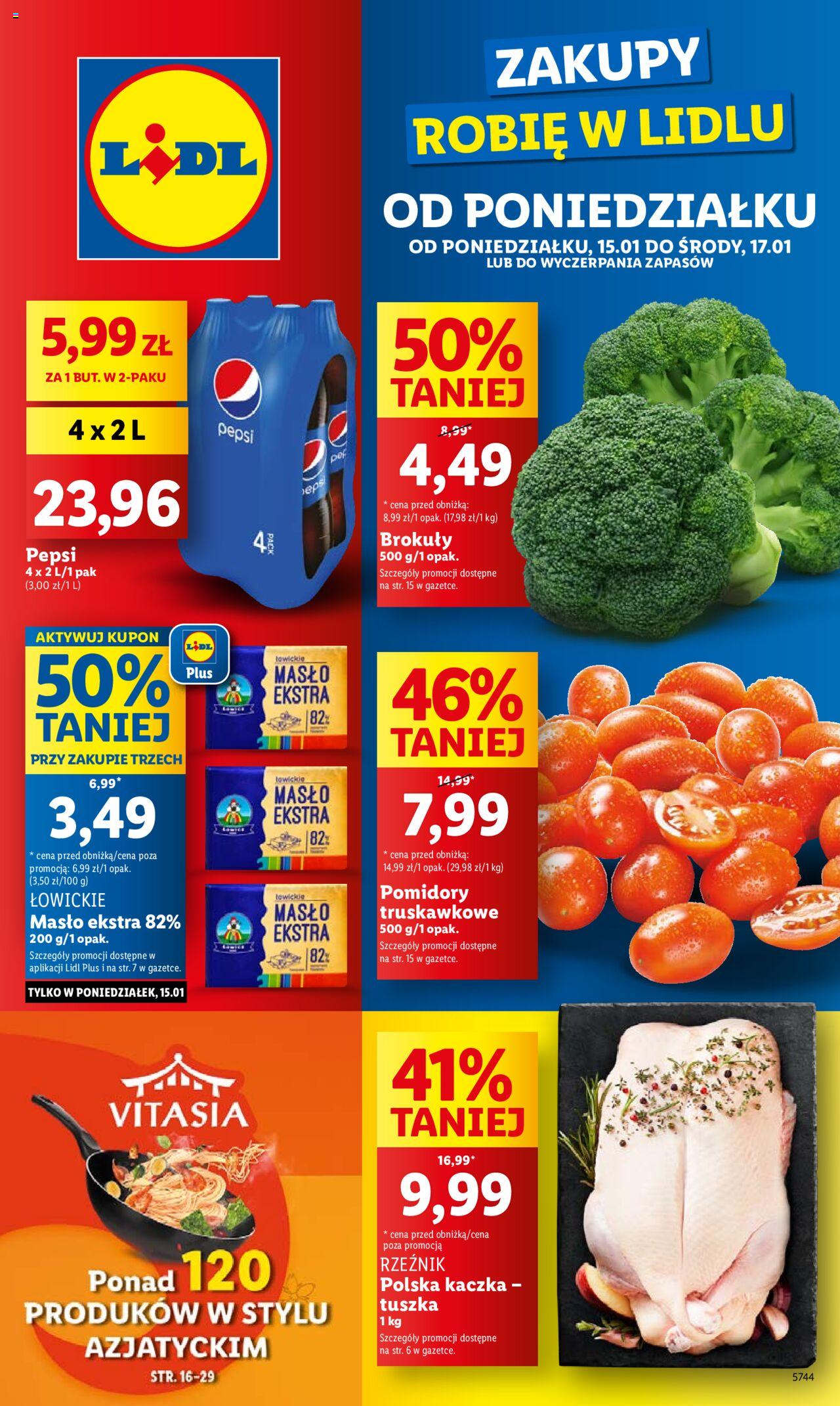 LIDL gazetka ważna od 15.01.2024 do 17.01.2024 strona 1