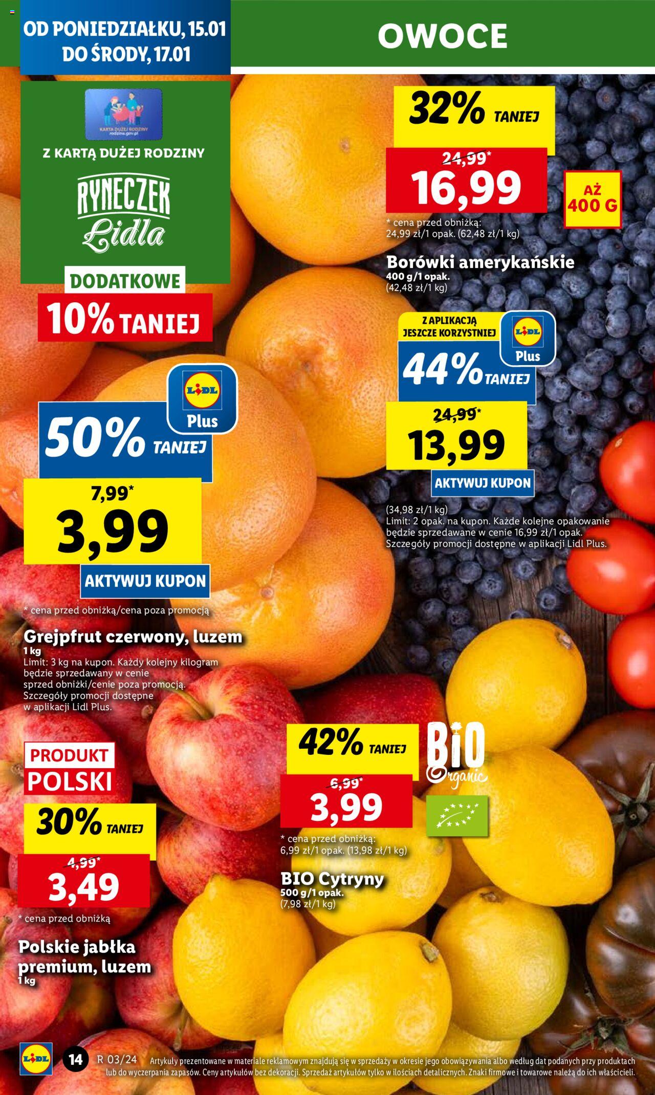 LIDL gazetka ważna od 15.01.2024 do 17.01.2024 strona 14