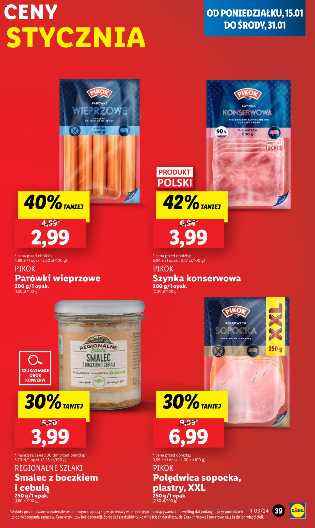 LIDL gazetka ważna od 15.01.2024 do 17.01.2024 strona 39