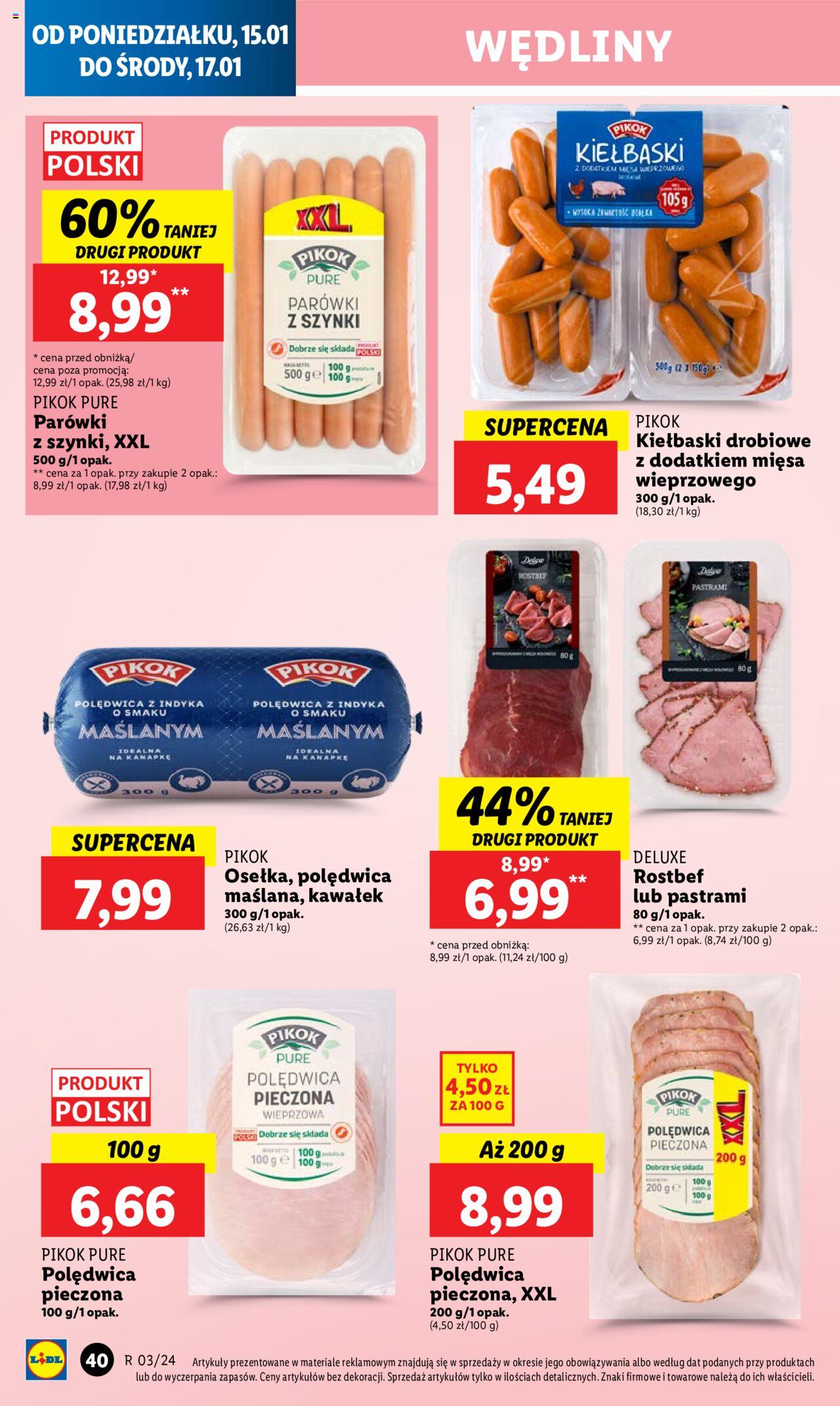 LIDL gazetka ważna od 15.01.2024 do 17.01.2024 strona 40