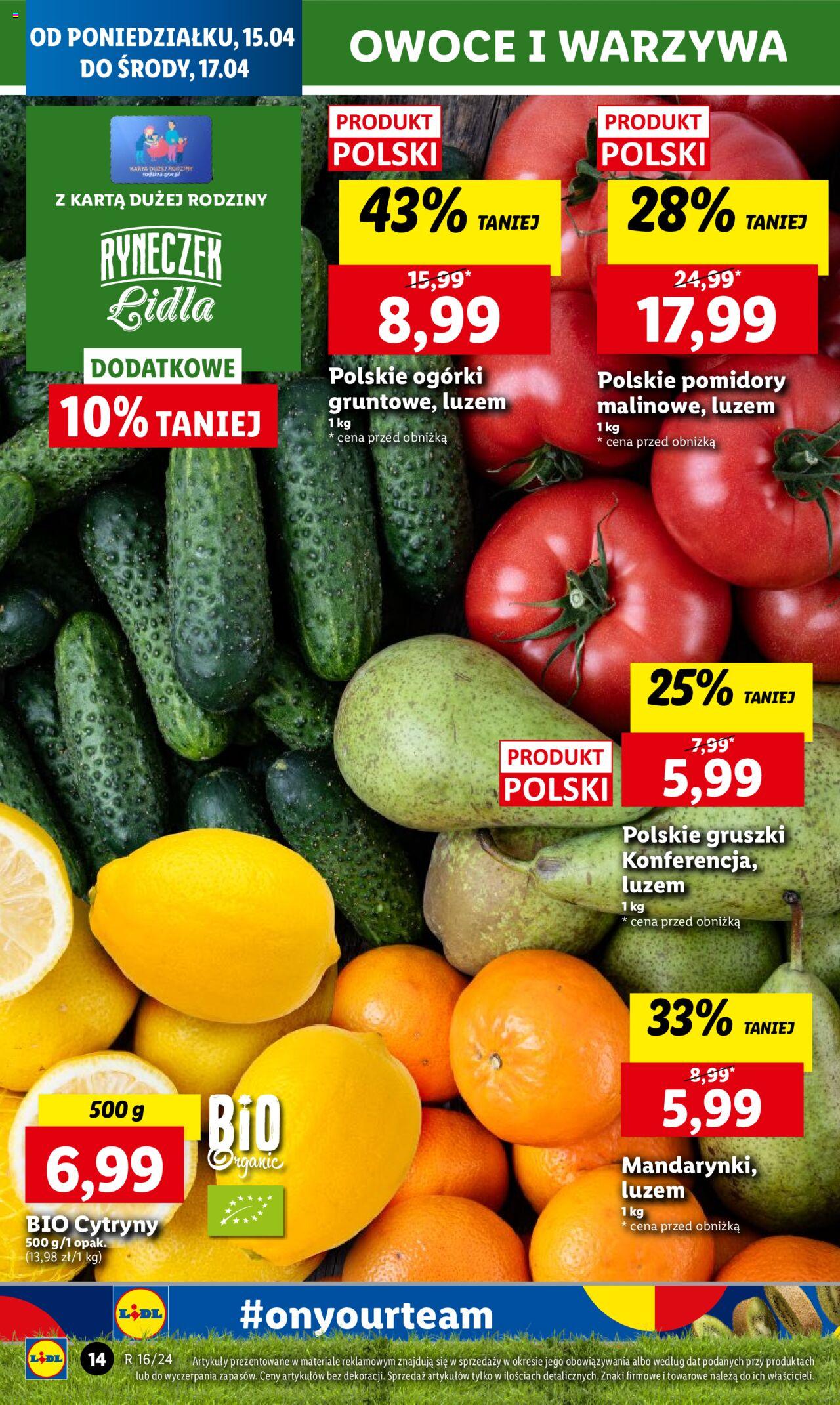 LIDL gazetka ważna od 15.04.2024 do 17.04.2024 strona 14