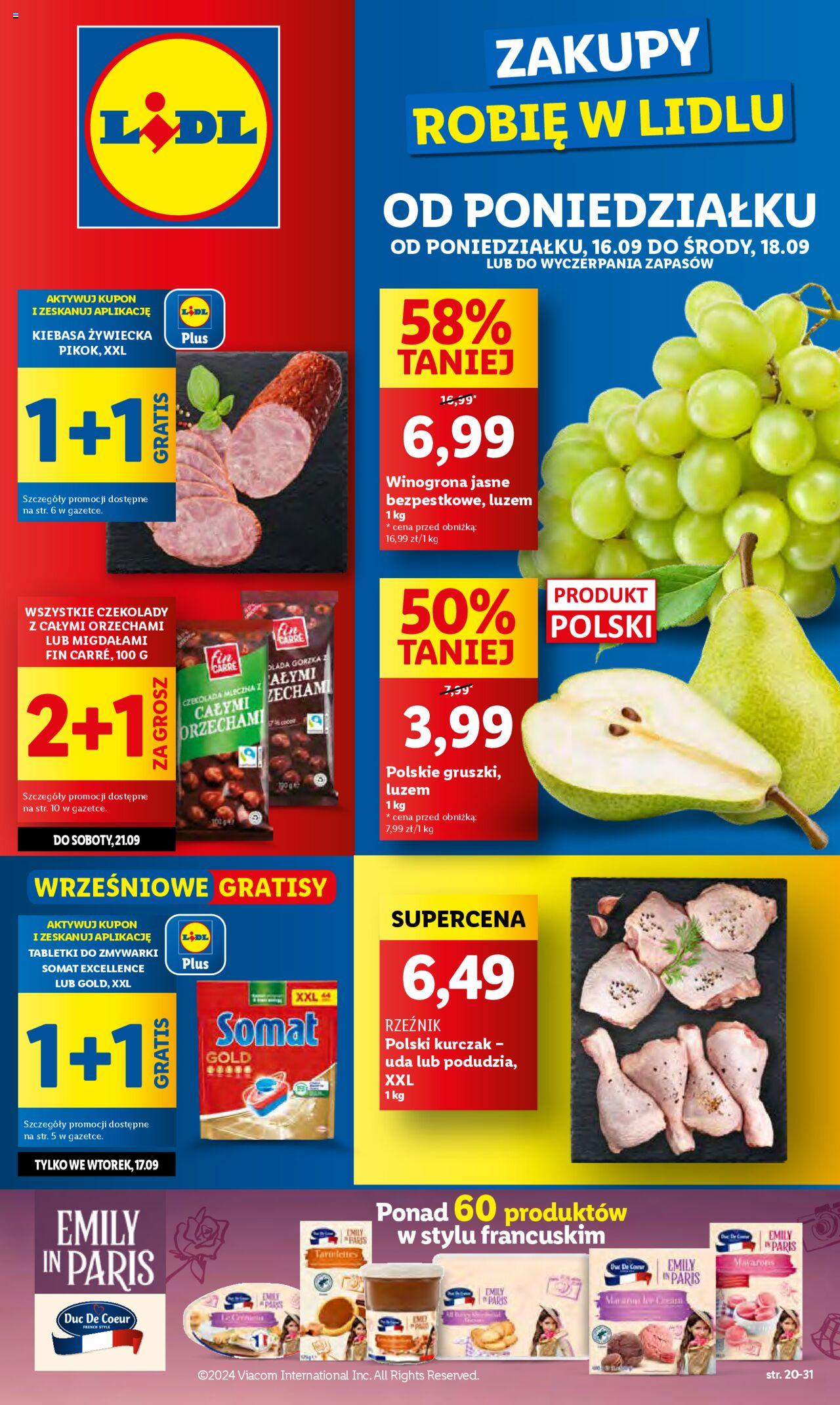 LIDL gazetka ważna od 16.09.2024 do 18.09.2024 strona 1
