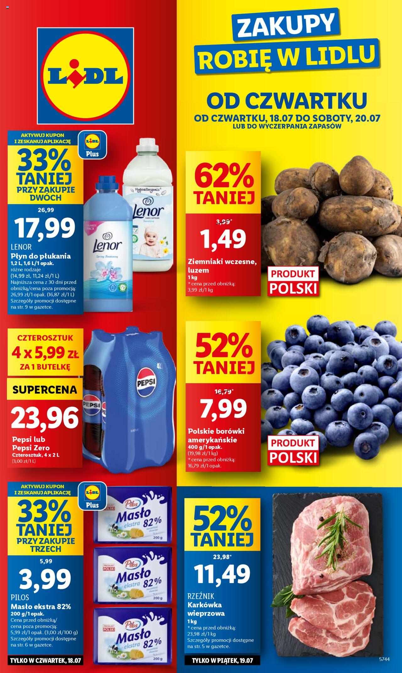 LIDL gazetka ważna od 18.07.2024 do 20.07.2024 strona 1