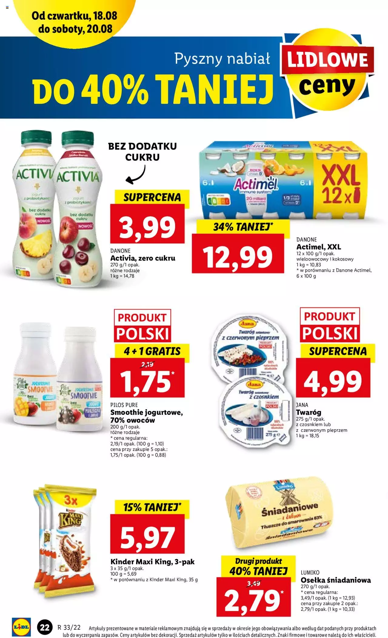 Lidl gazetka ważna od 18.08.2022 do 20.08.2022 strona 22