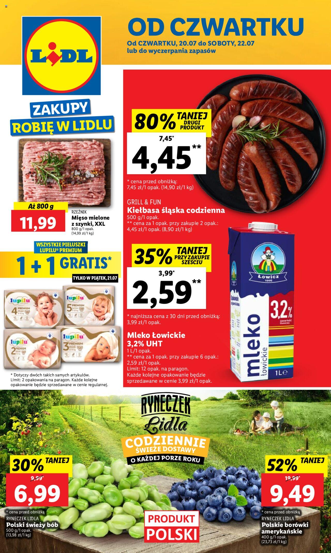 LIDL gazetka ważna od 20.07.2023 do 22.07.2023 strona 1