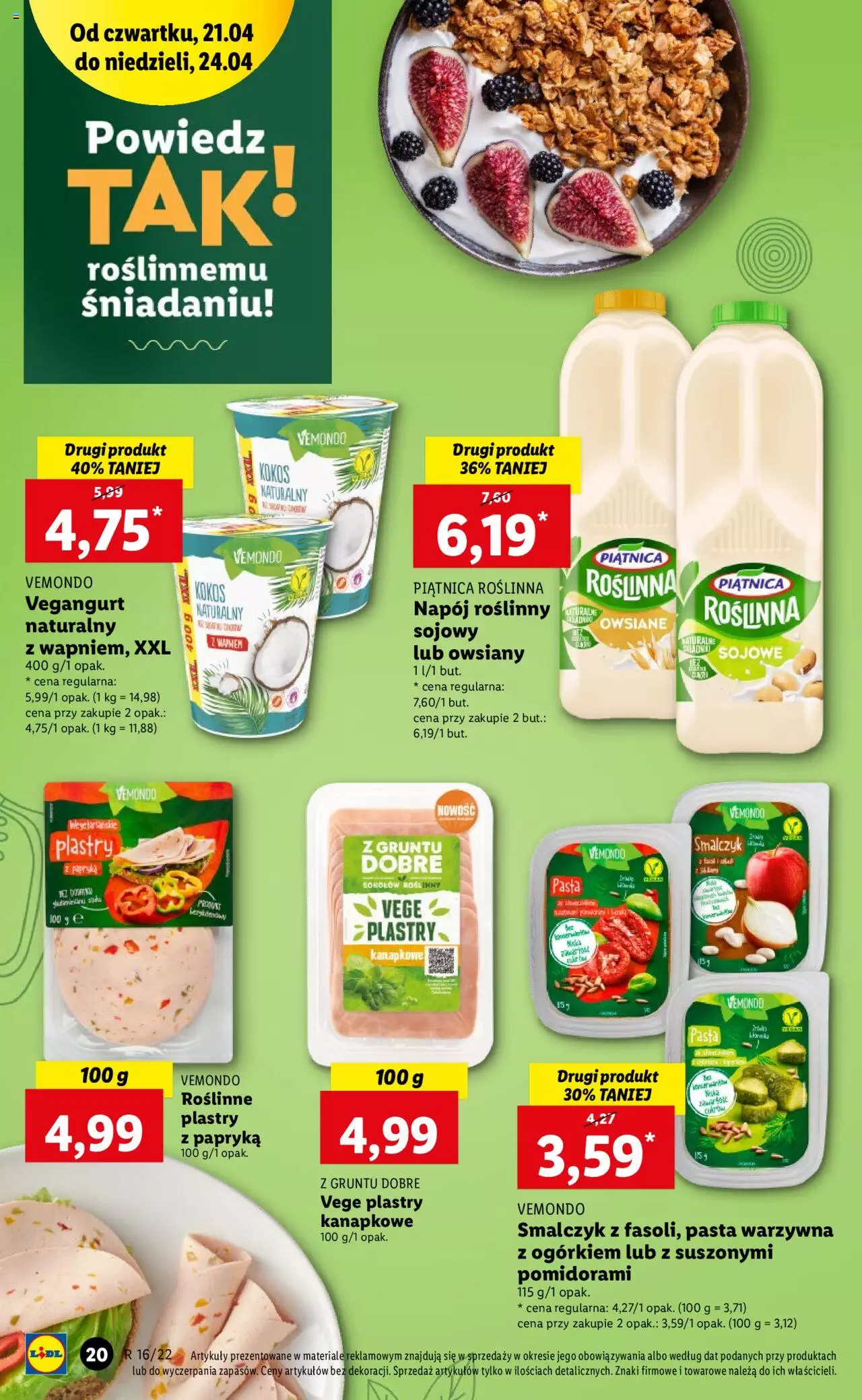 Lidl gazetka ważna od  21.04.2022 do 24.04.2022 strona 20